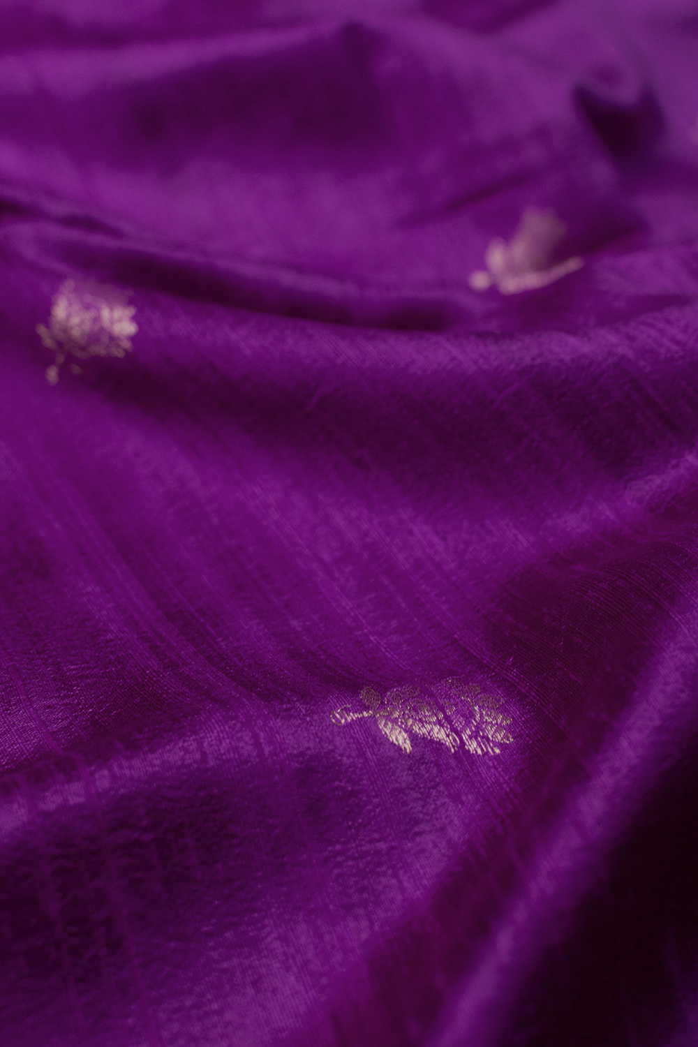 Magenta Pink Banarasi Silk Fabric - Image 2