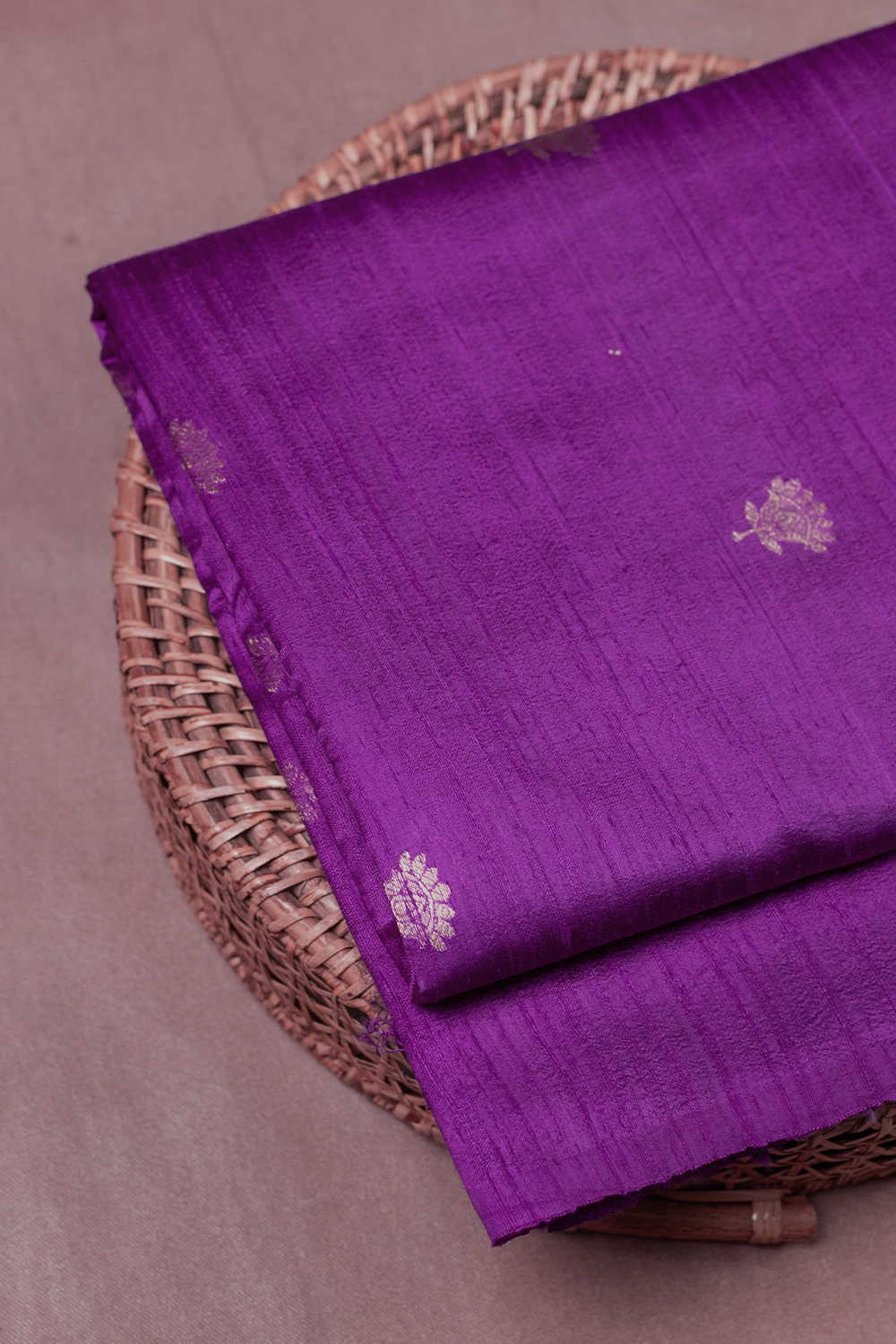 Magenta Pink Banarasi Silk Fabric - Image 4