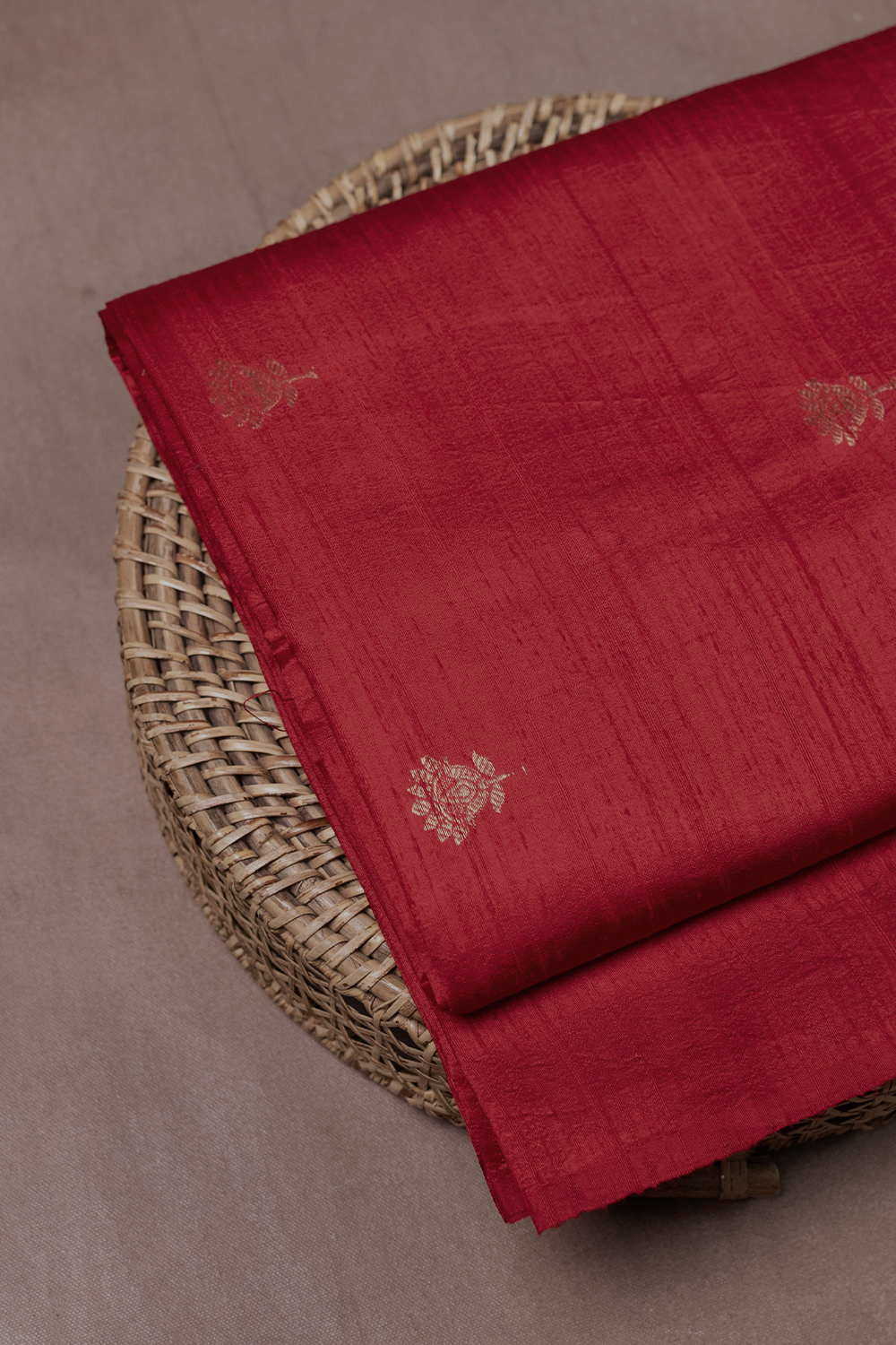 Traditional Red Banarasi Silk Fabric