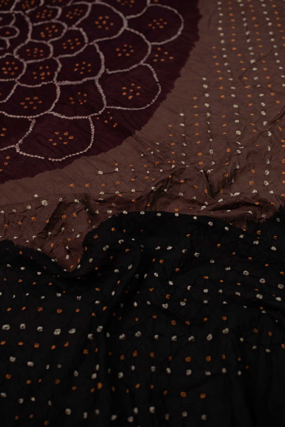 Soft Brown Bandhani Cotton Dupatta - Image 3