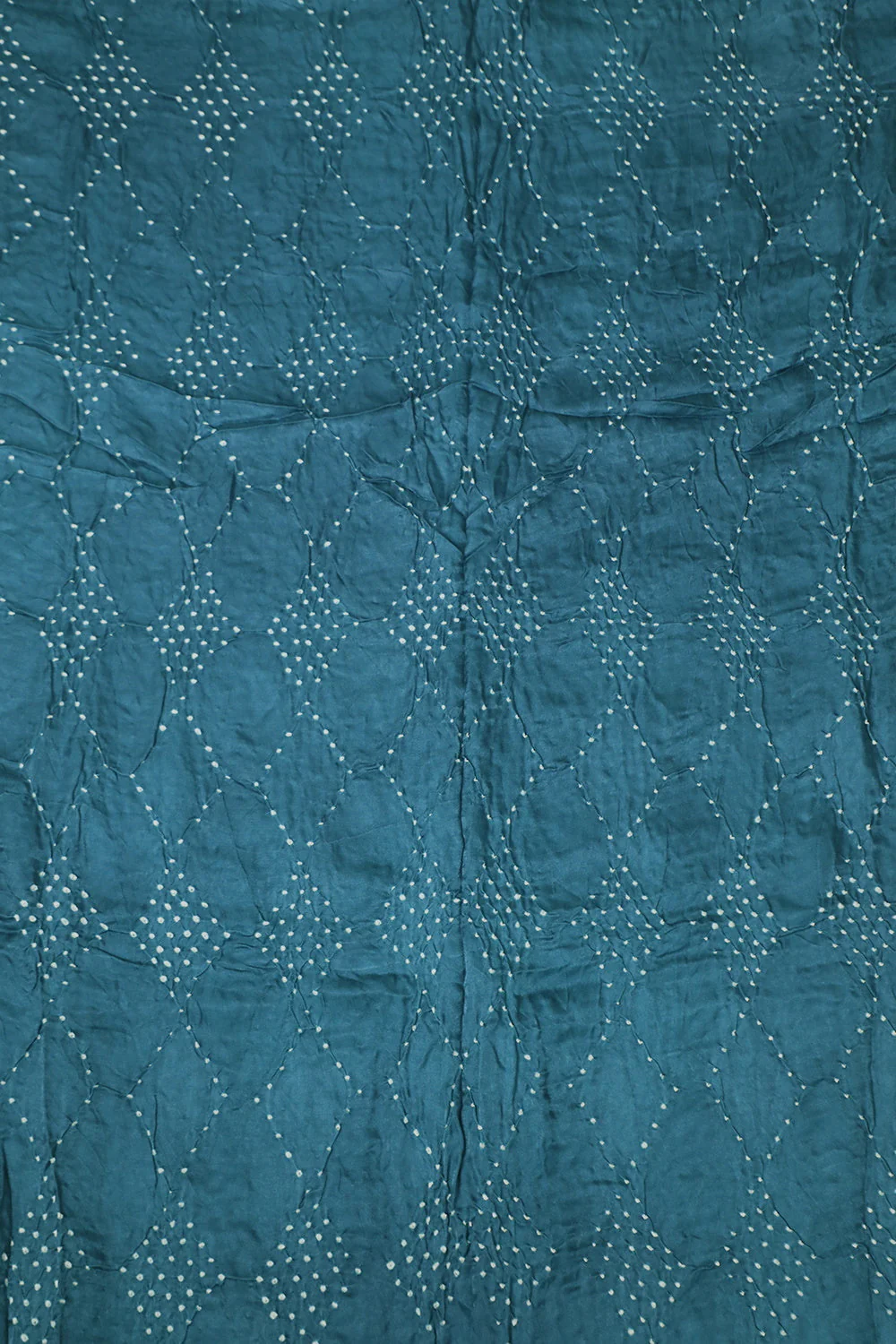 Patterned Blue Bandhani Gajji Silk Kurta Fabric-3m - Image 3
