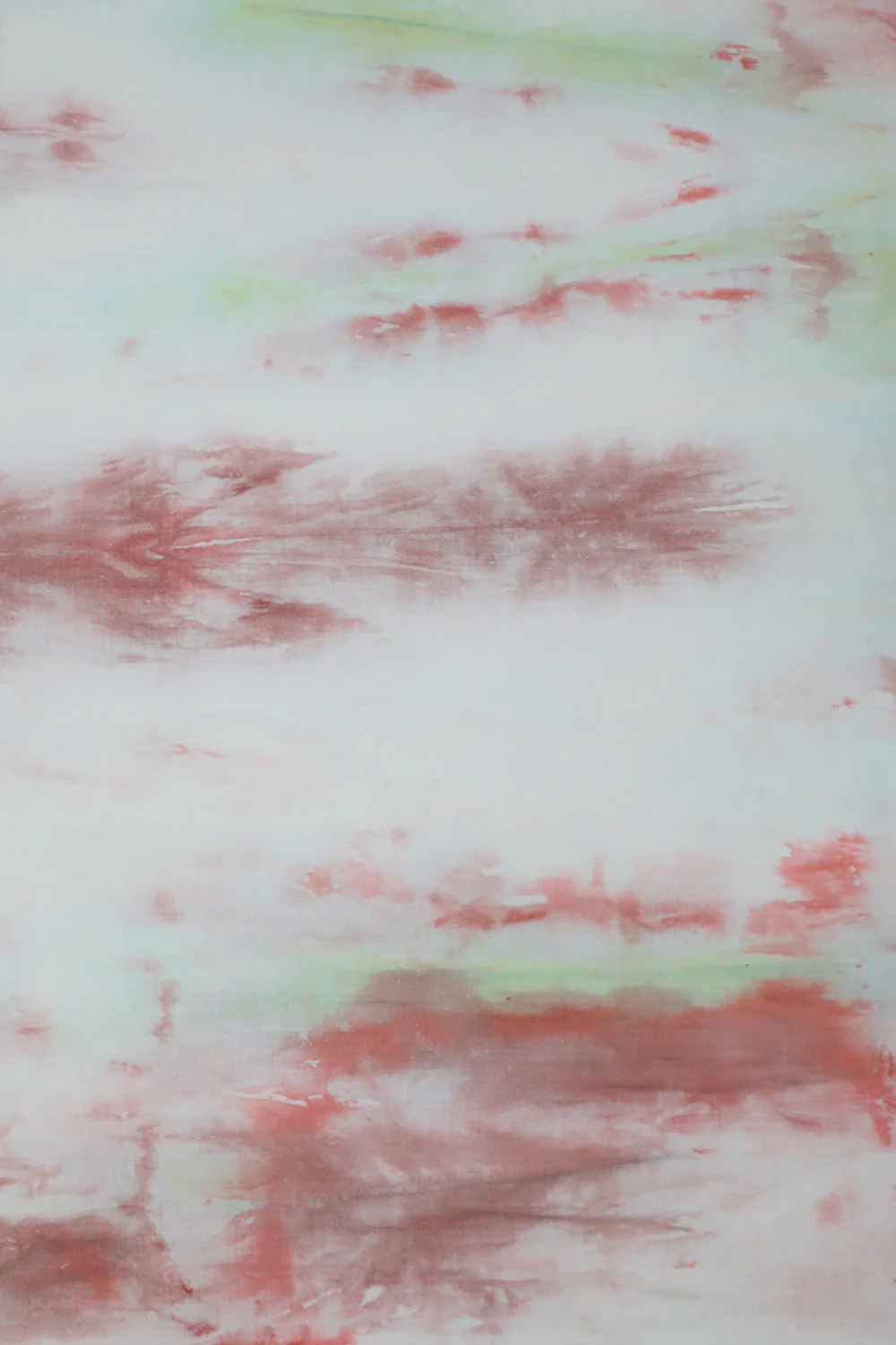 Shades of Red and Off White Tie & Dye Kurta Fabric - 2.4m - Image 3