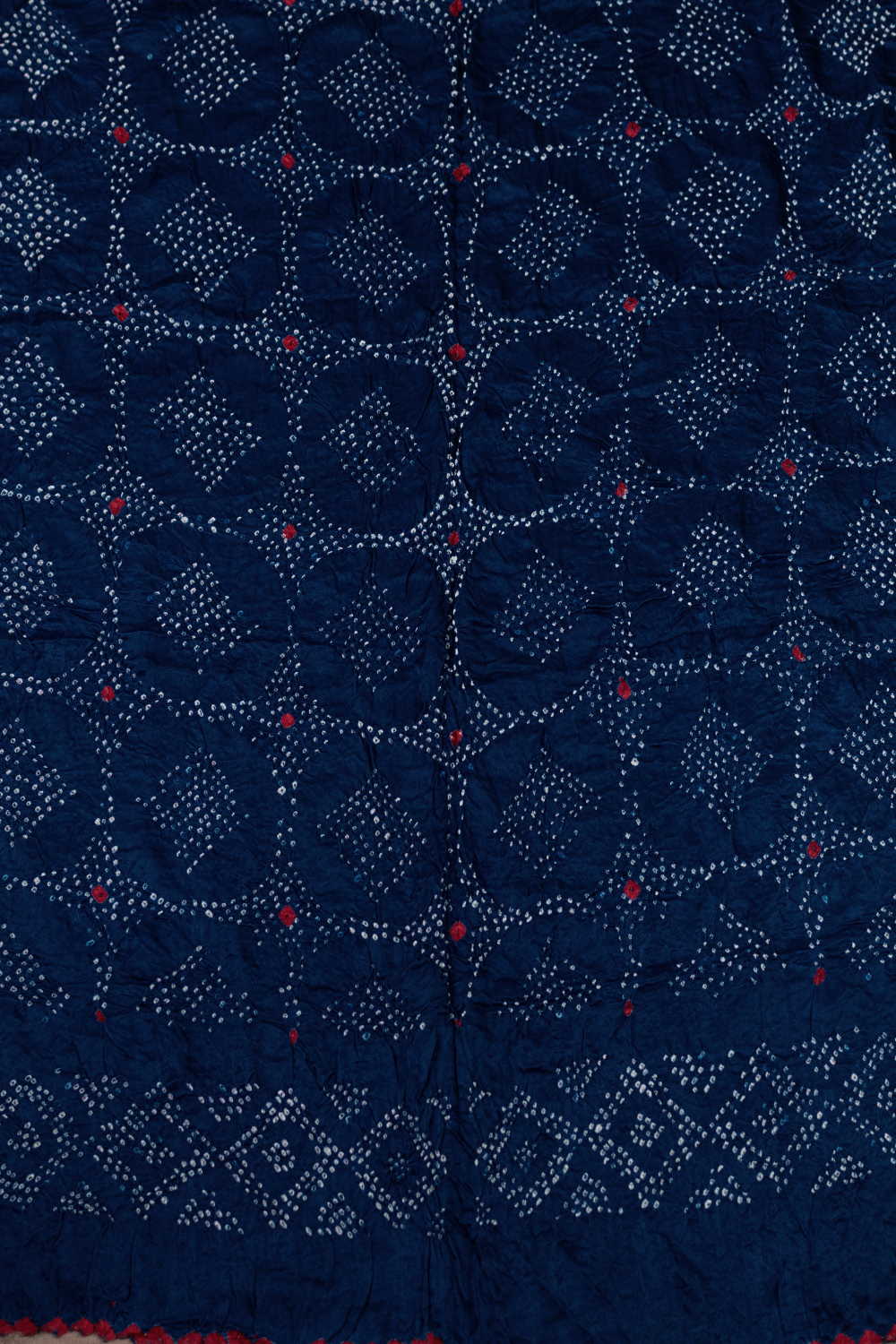 Royal Blue Bandhani Gajji Silk Dupatta - Image 3
