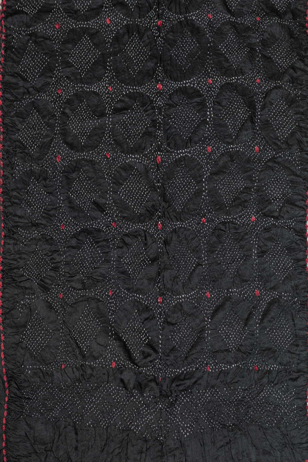Pleasant Black Bandhani Gajji Silk Dupatta - Image 3