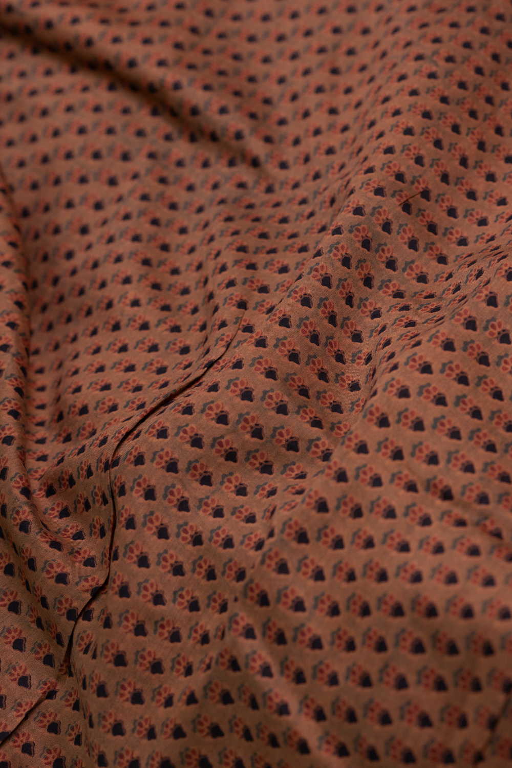 Tiny Motifs Block Printed Chanderi Fabric - Image 3