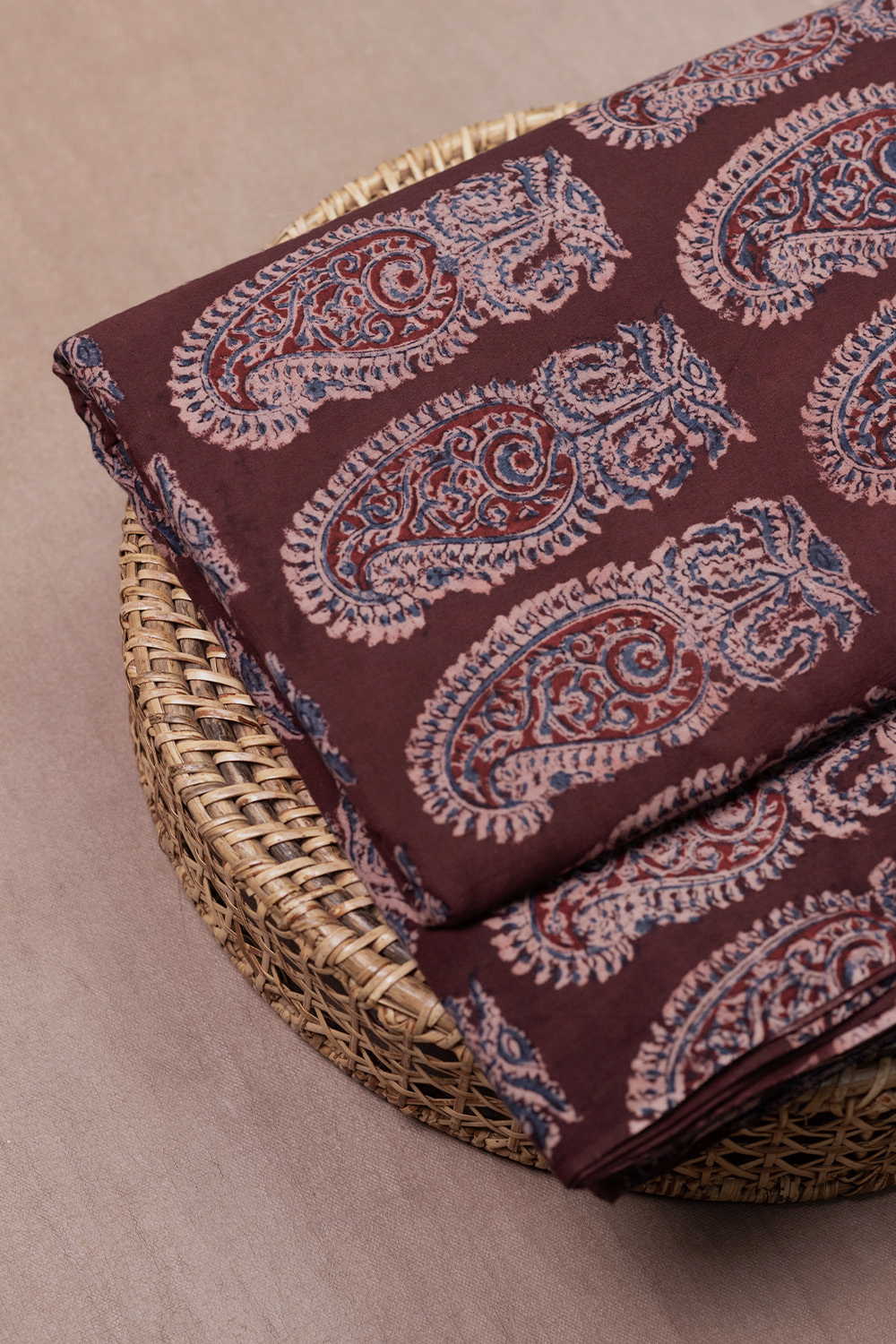 Big Paisley Butta Printed Kalamkari Fabric
