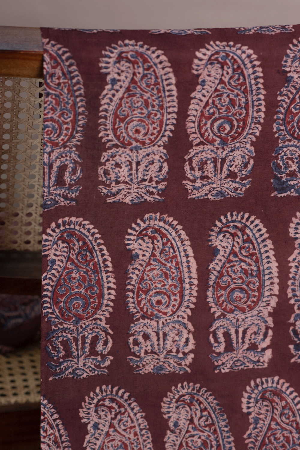Big Paisley Butta Printed Kalamkari Fabric - Image 2