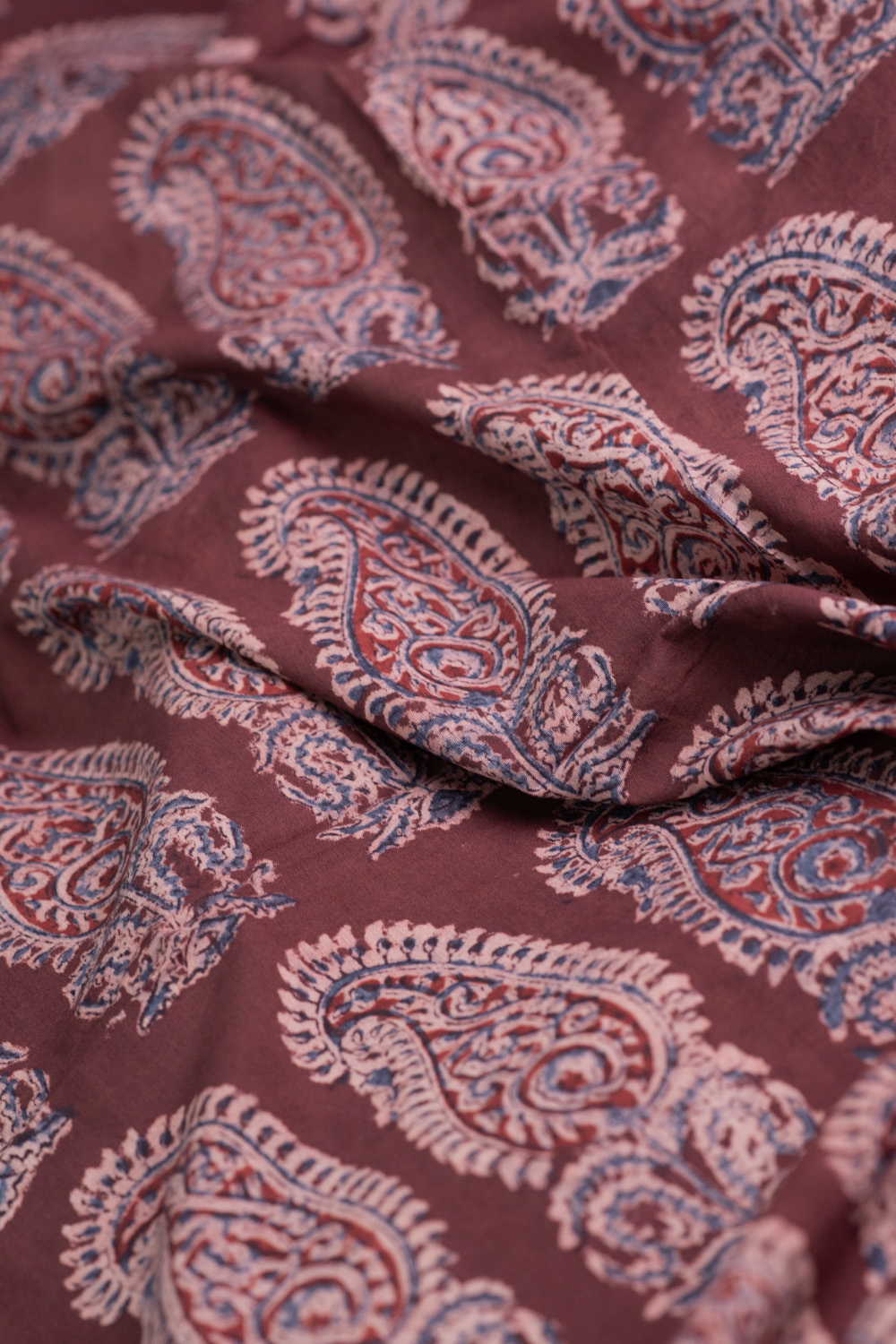 Big Paisley Butta Printed Kalamkari Fabric - Image 3