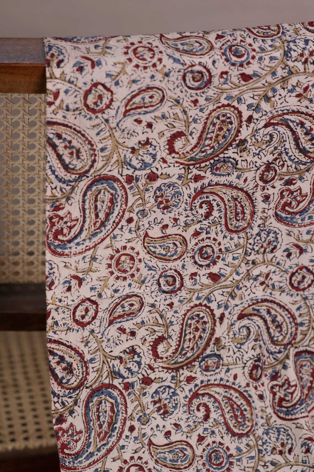 Pasiley Garden - Cream Printed Kalamkari Fabric