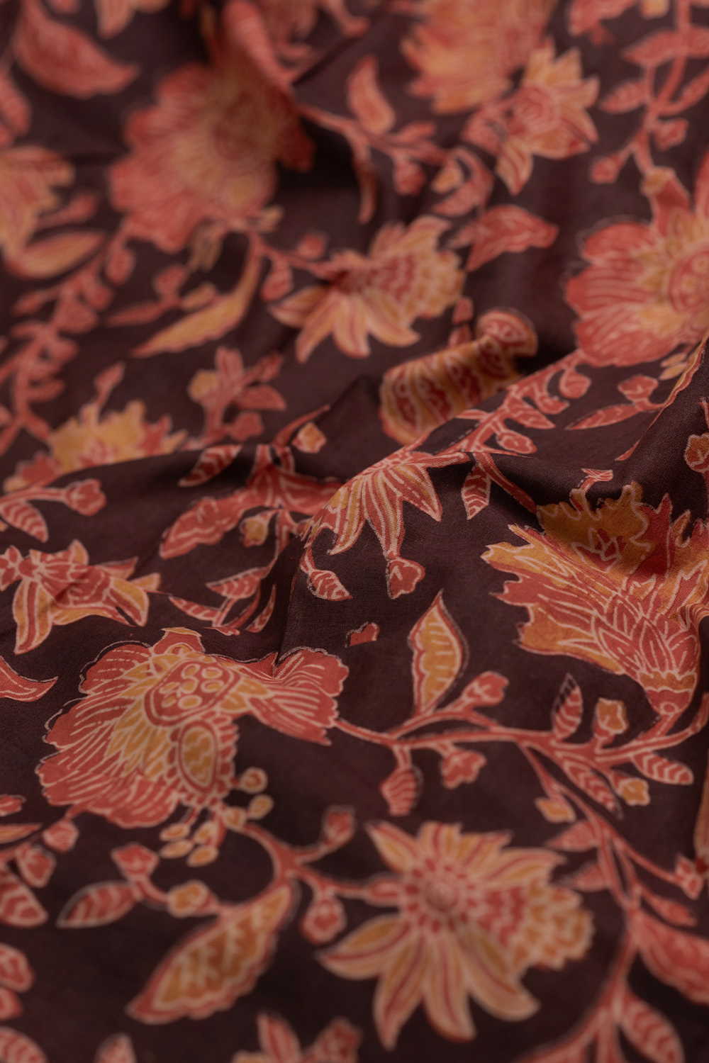Blossom Drift Block Printed Cotton Fabric - Image 3