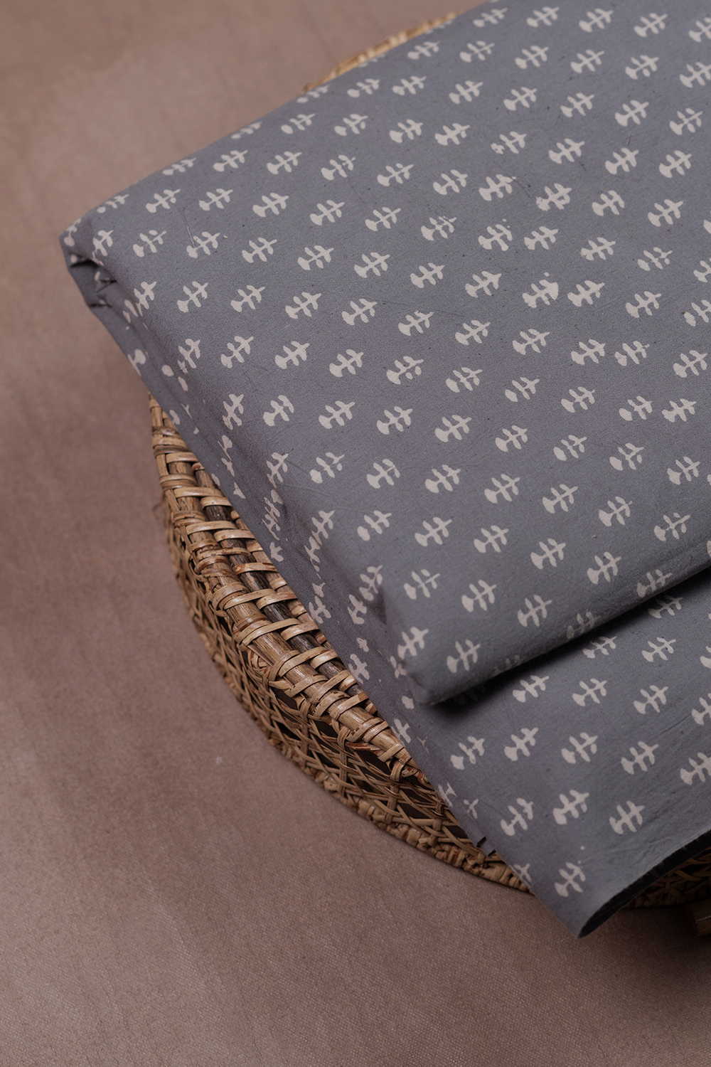 Fossil Grey Kutch Cotton Fabric - Image 2