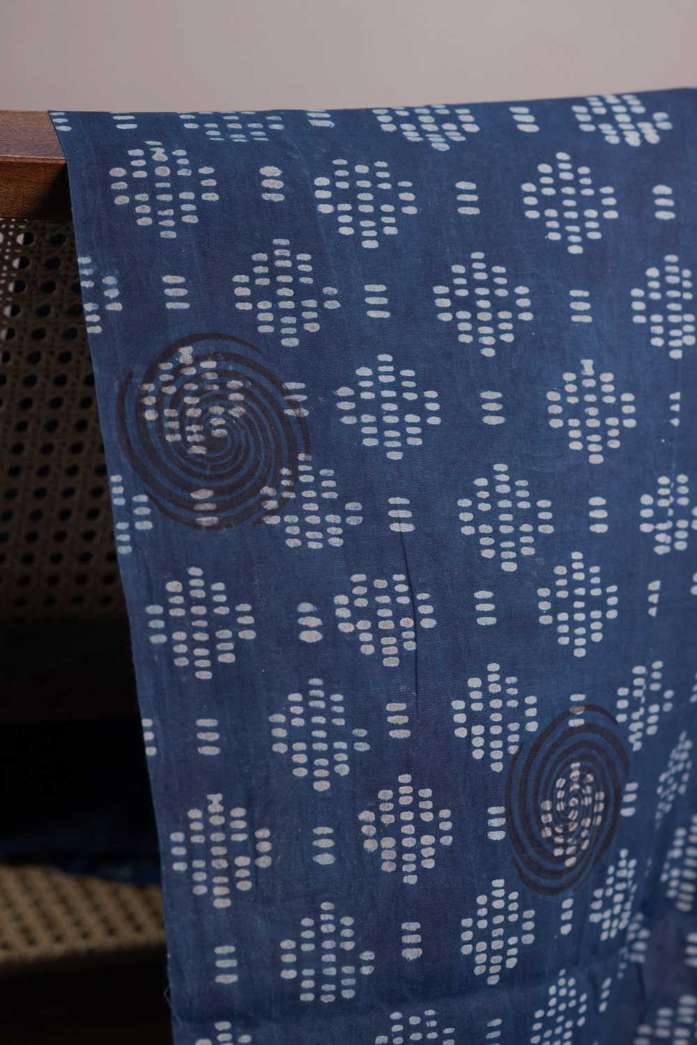 Indigo Dabu Cotton Fabric