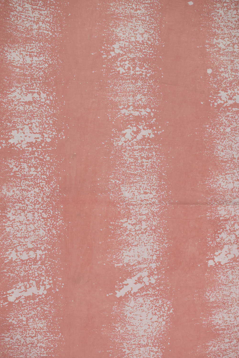 Baby Peach Block Printed Batik Cotton Fabric - Image 4