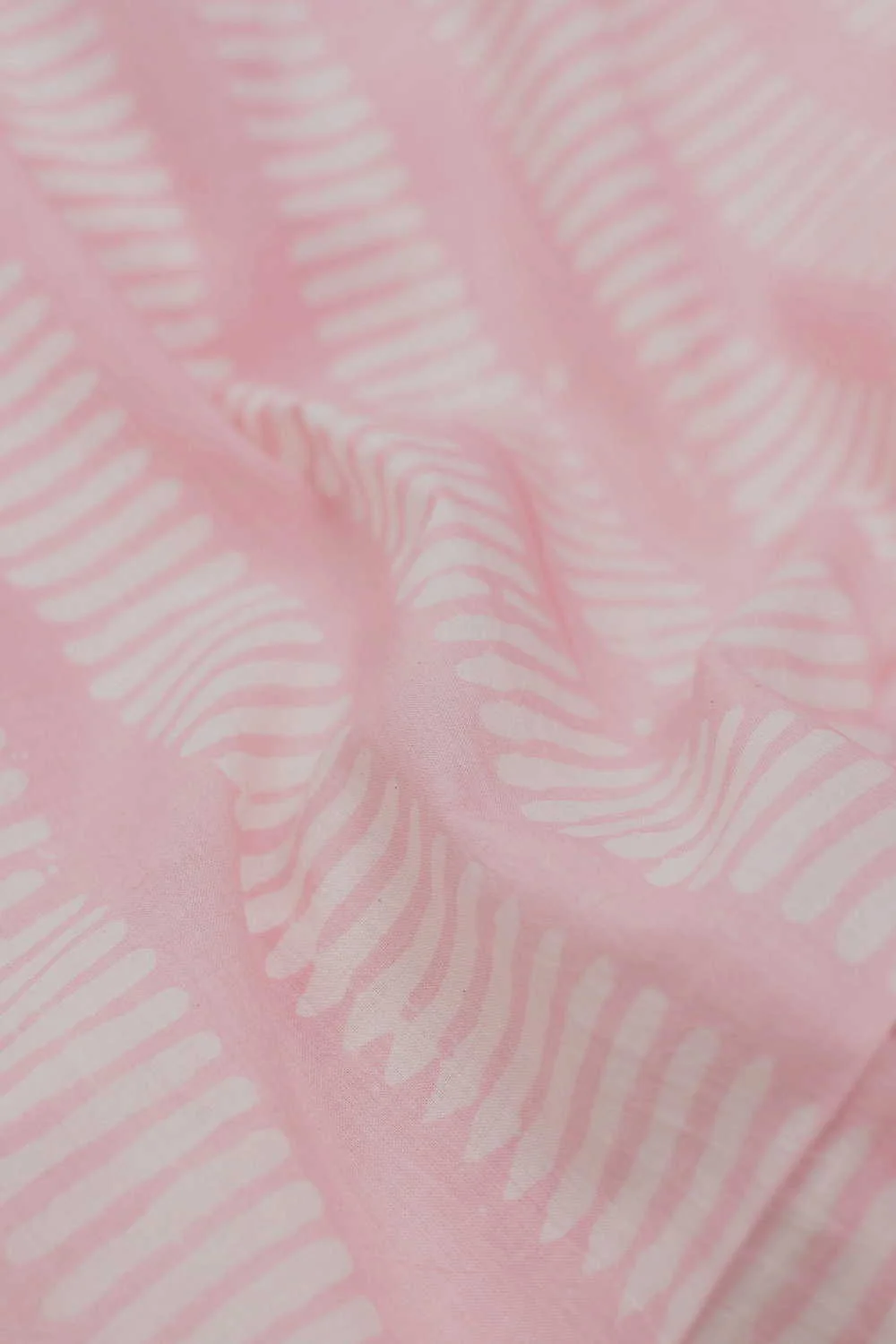 Lighter Pink Block Printed Batik Cotton Fabric - Image 3