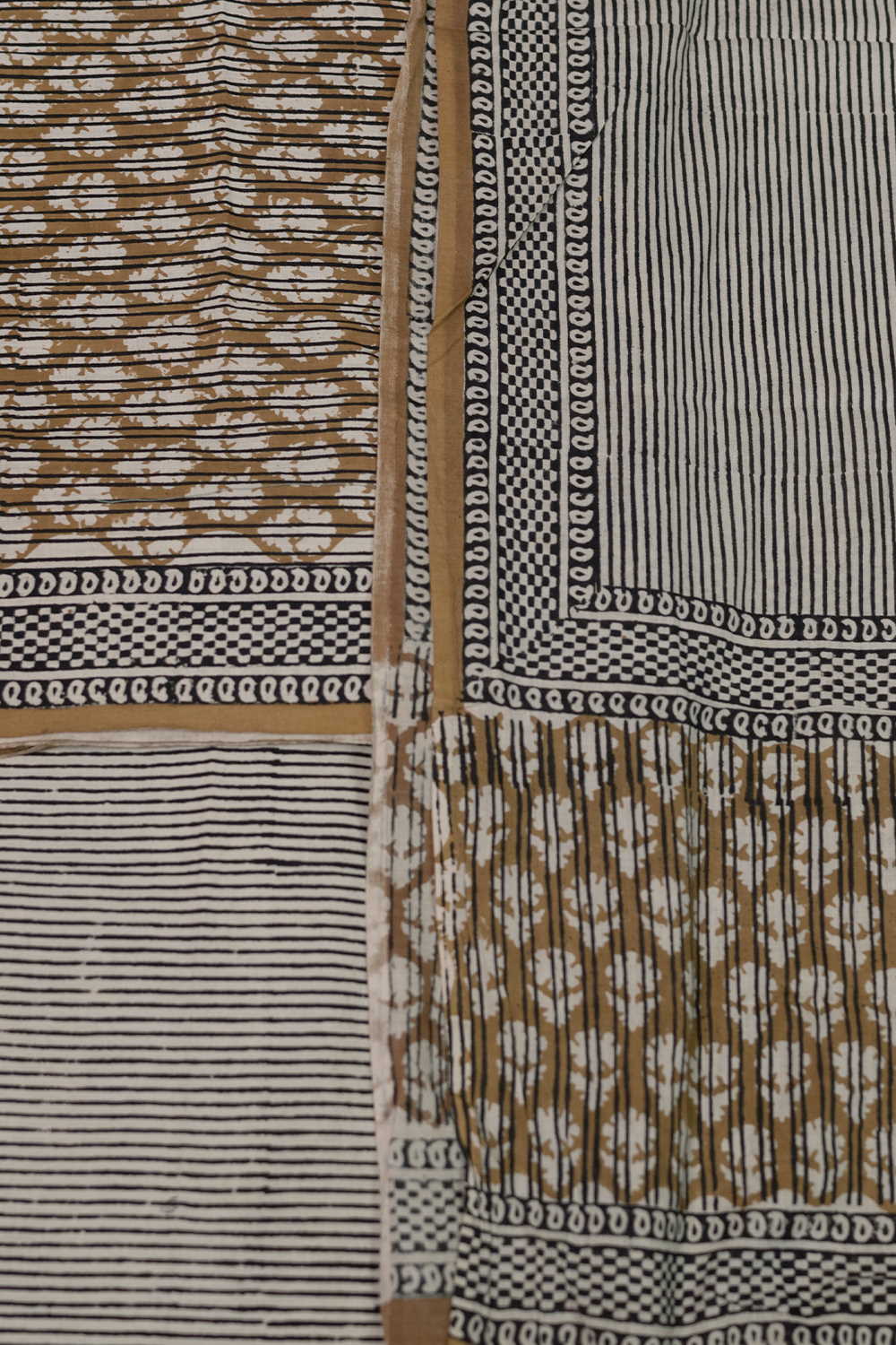 Yellow Block Printed Cotton Suit - Image 3