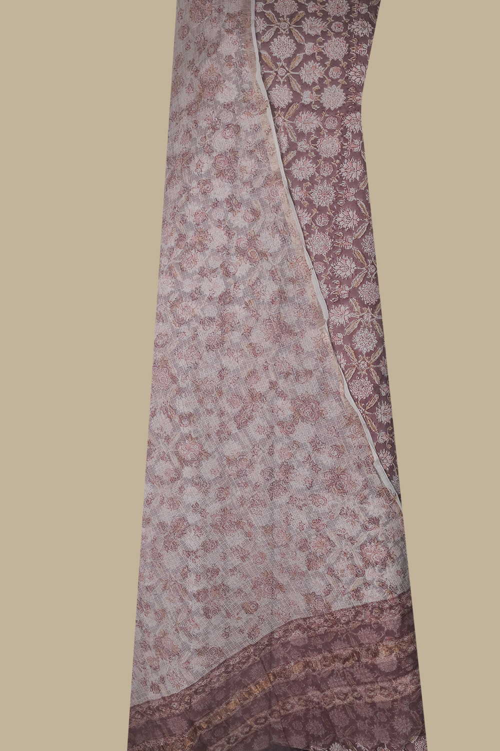 Intricate Design Block Printed Cotton Suit