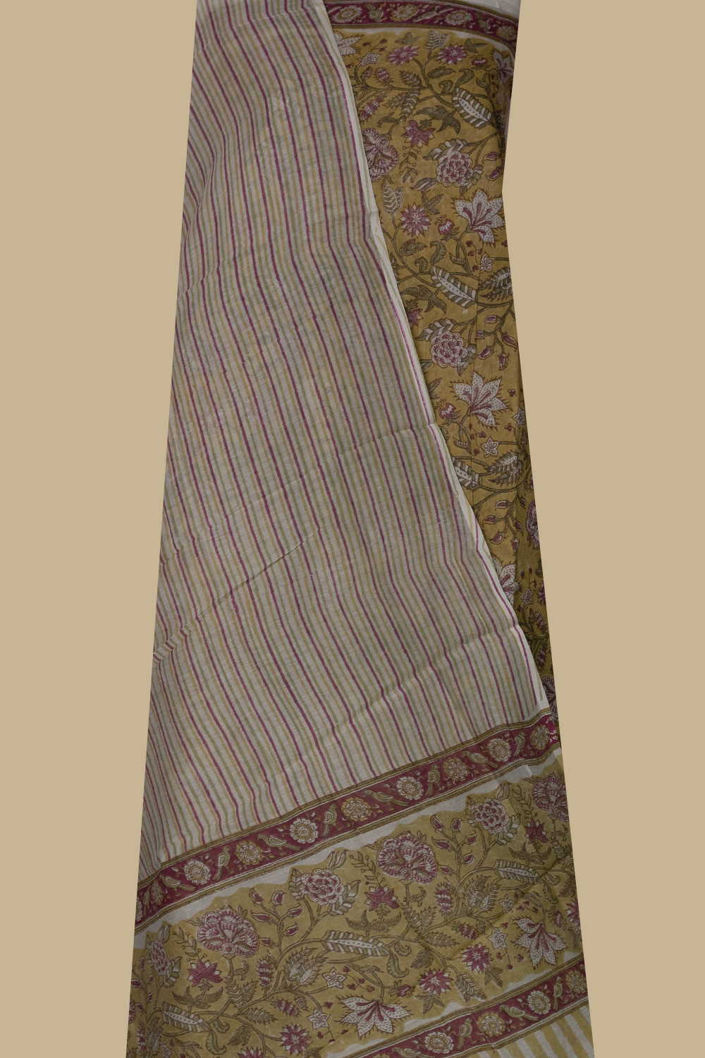 Yellow Garden Mul Chanderi Suit - Image 2