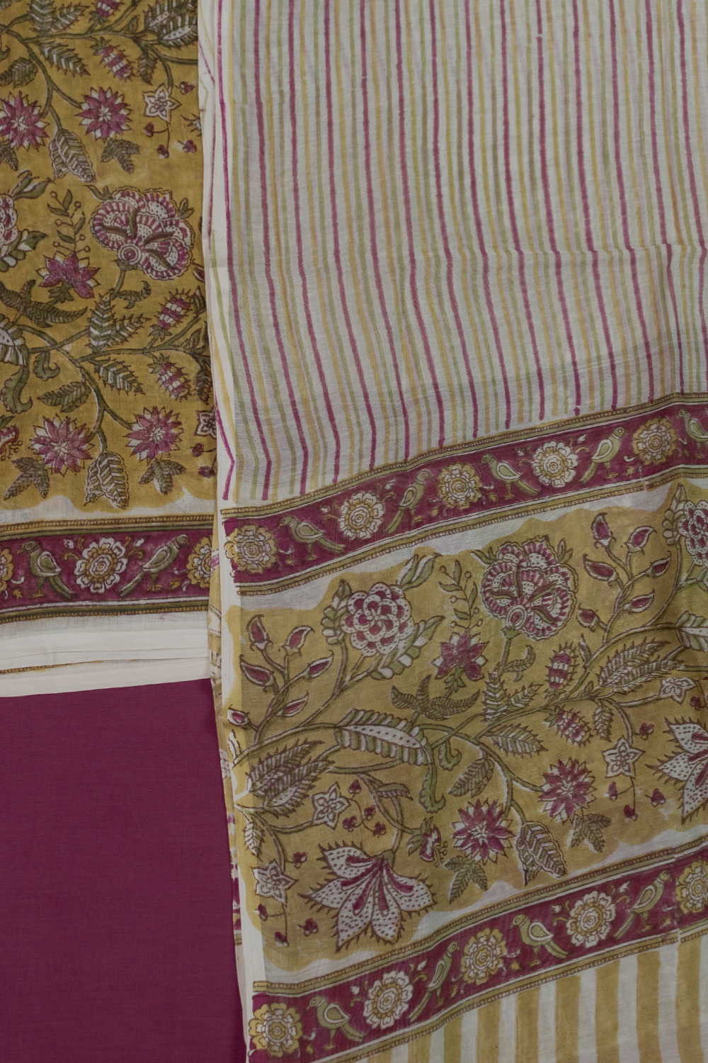 Yellow Garden Mul Chanderi Suit - Image 3