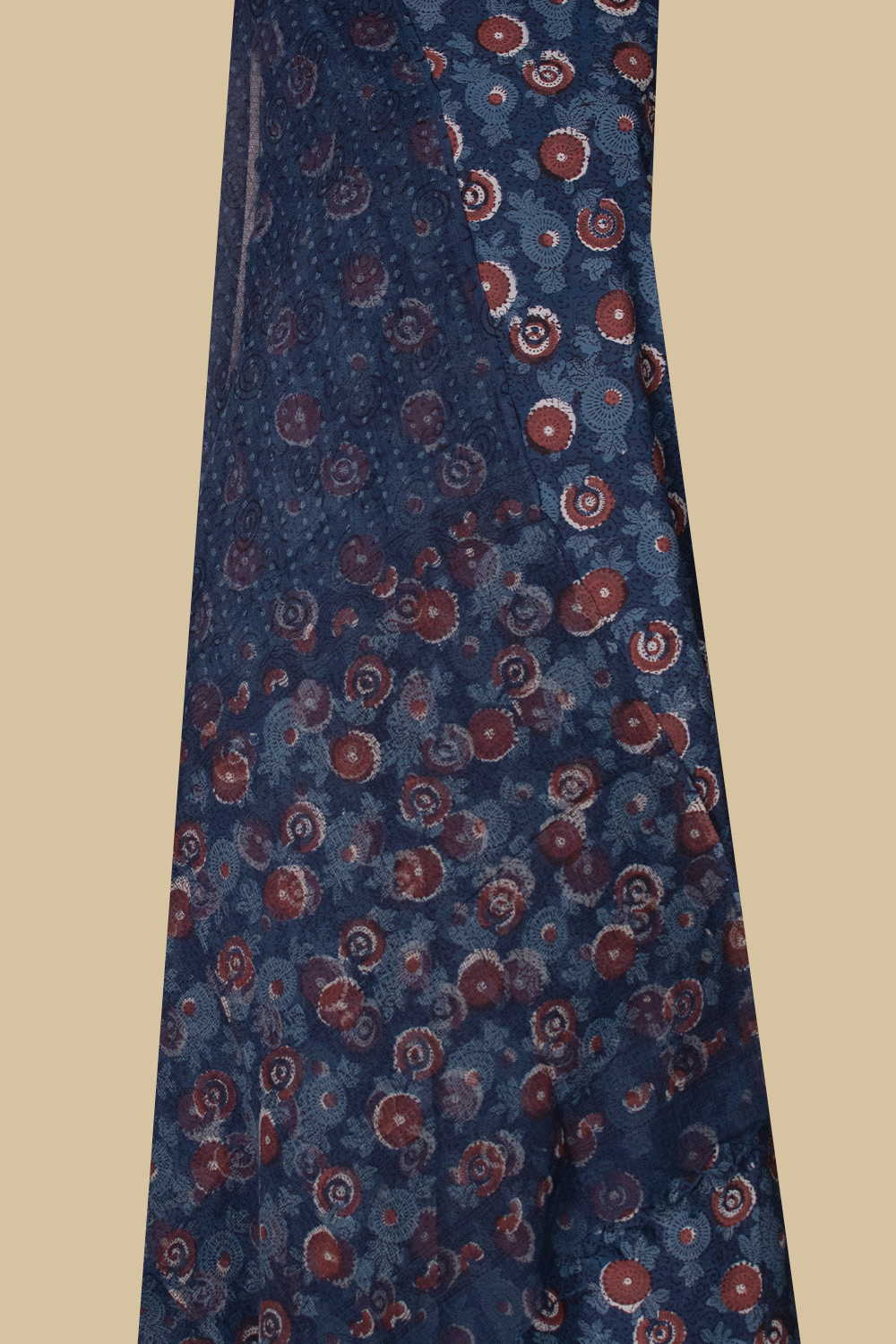 Floral - Indigo Block Printed Cotton Suit