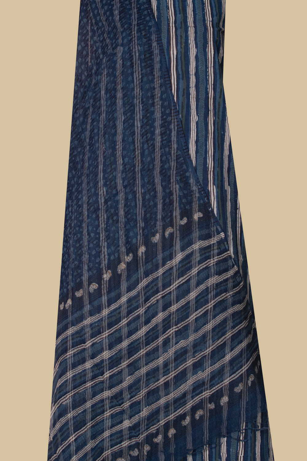 Indigo Block Printed Cotton Suit