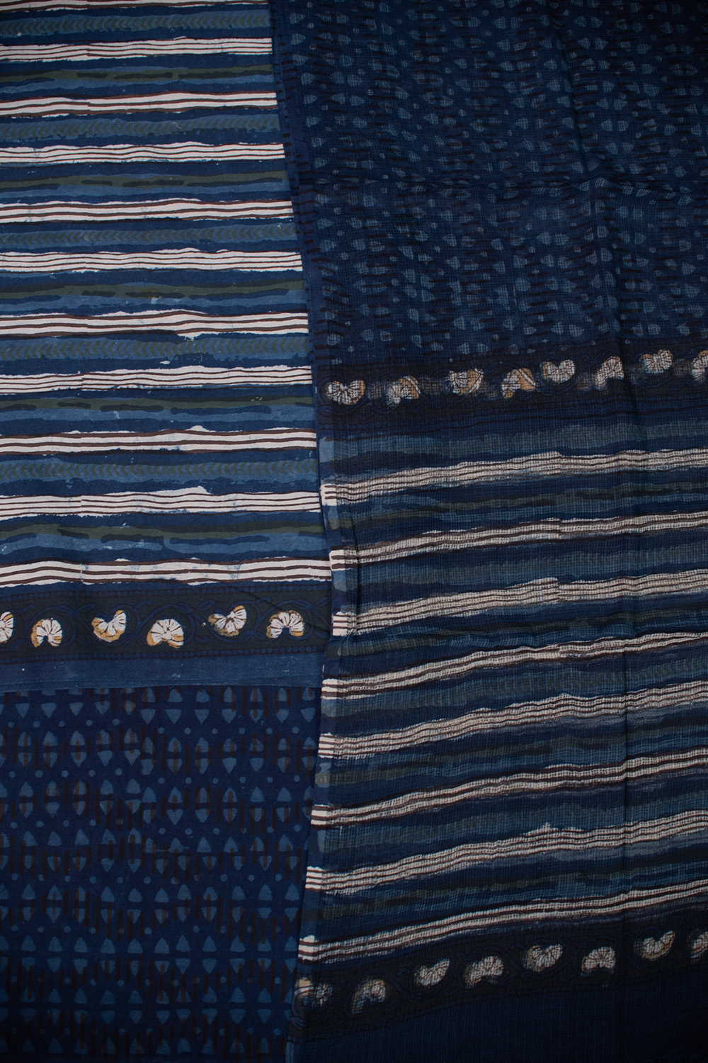 Indigo Block Printed Cotton Suit - Image 3