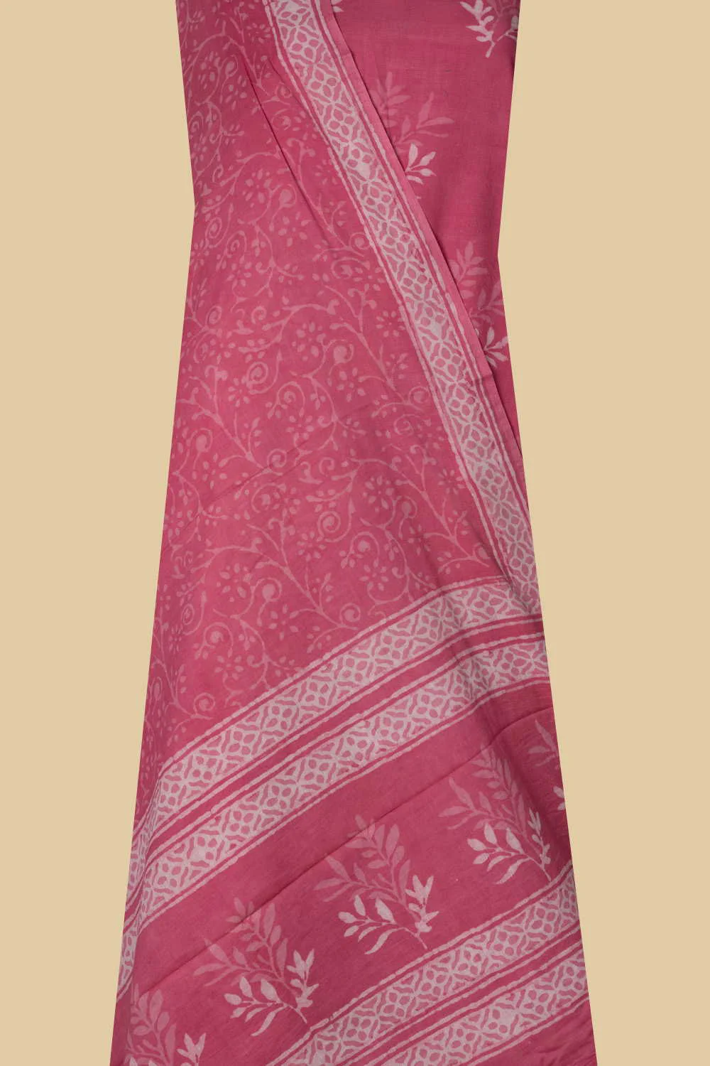 Taffy Pink Block Printed Cotton Suit - Image 2
