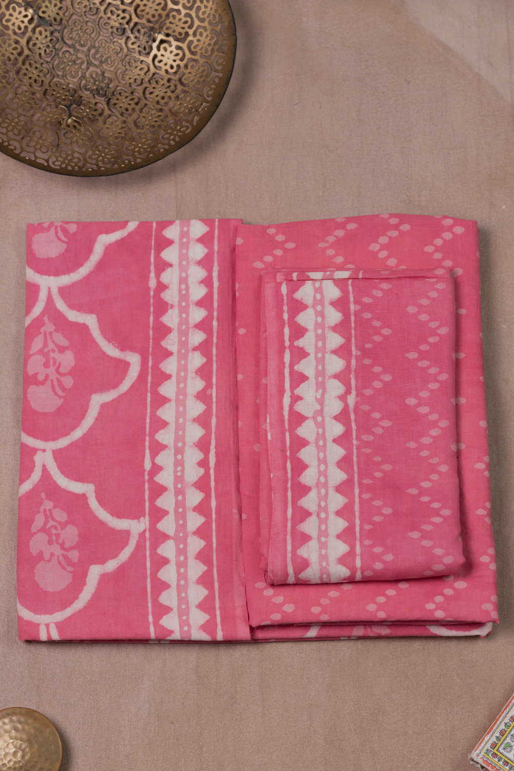 Intricate Design Block Printed Cotton Suit - Image 2