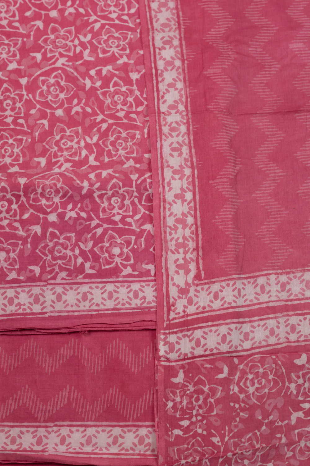 Floral Garden Block Printed Cotton Suit - Image 3