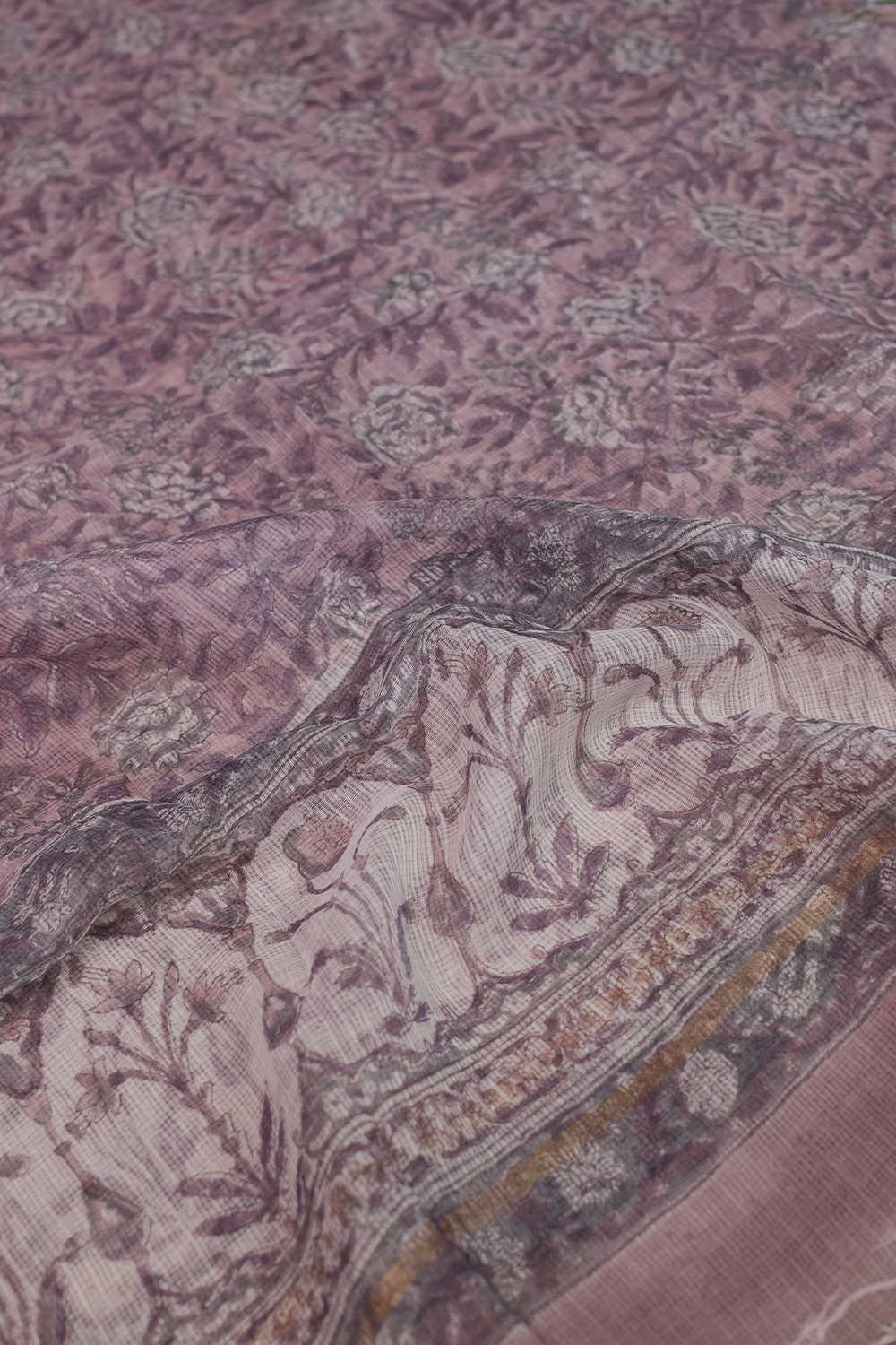 Floral design Block Printed Kota Cotton Dupatta - Image 2