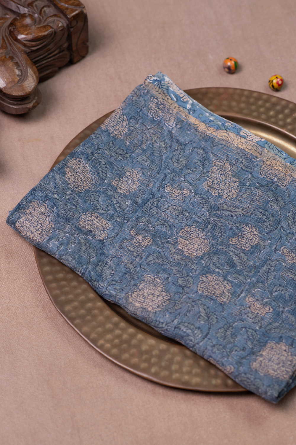 Floral Design Block Printed Kota Cotton Dupatta