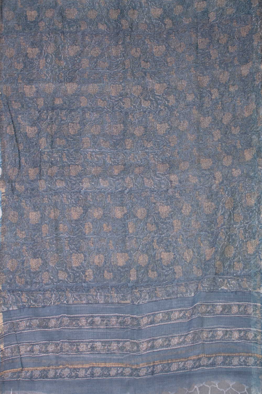 Floral Design Block Printed Kota Cotton Dupatta - Image 4