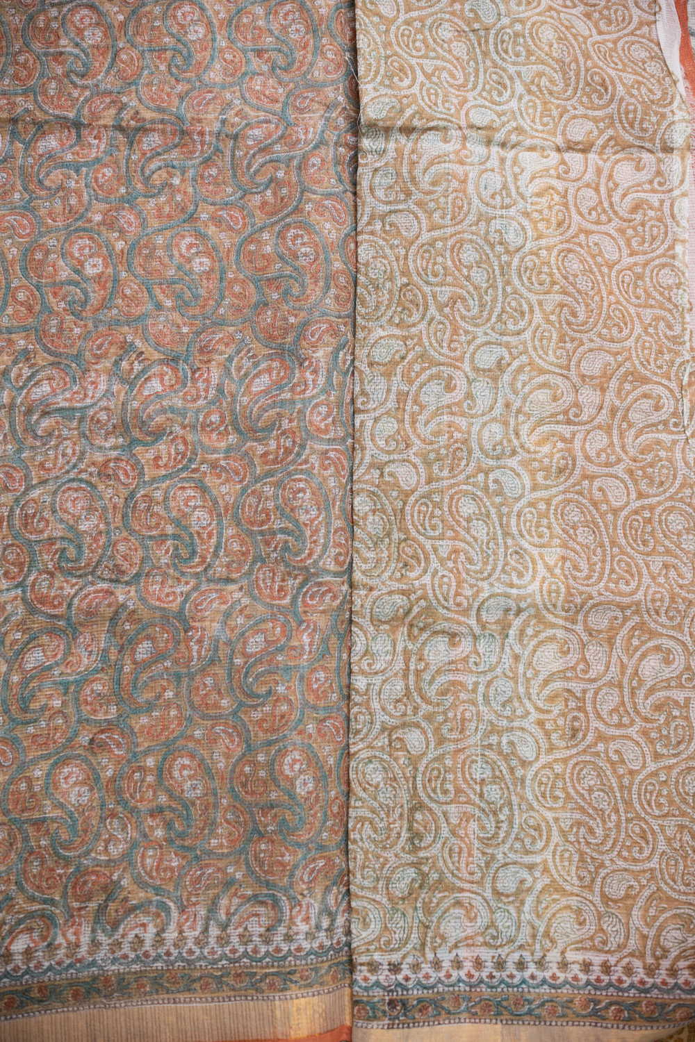 Dense Pattern - Block Printed Kota Cotton saree - Image 4