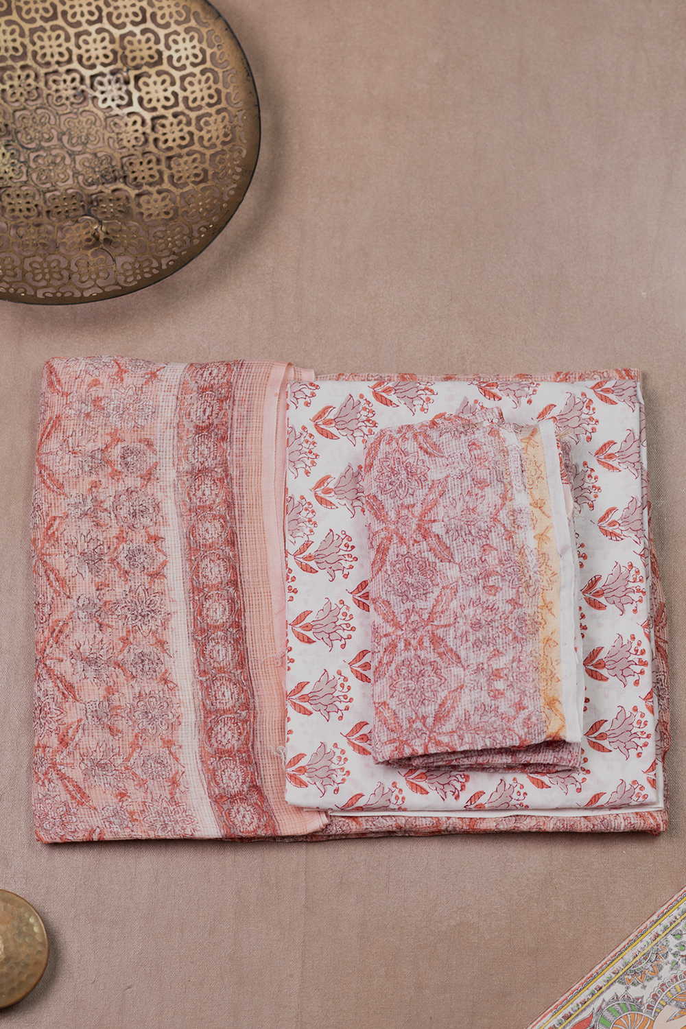 Intricate Design Block Printed Kota Cotton Suit