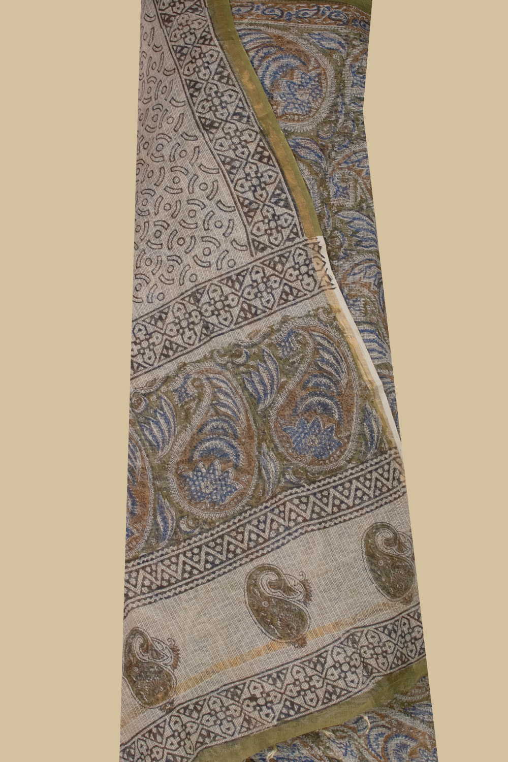 Floral Design Block Printed Kota Cotton Suit - Image 2