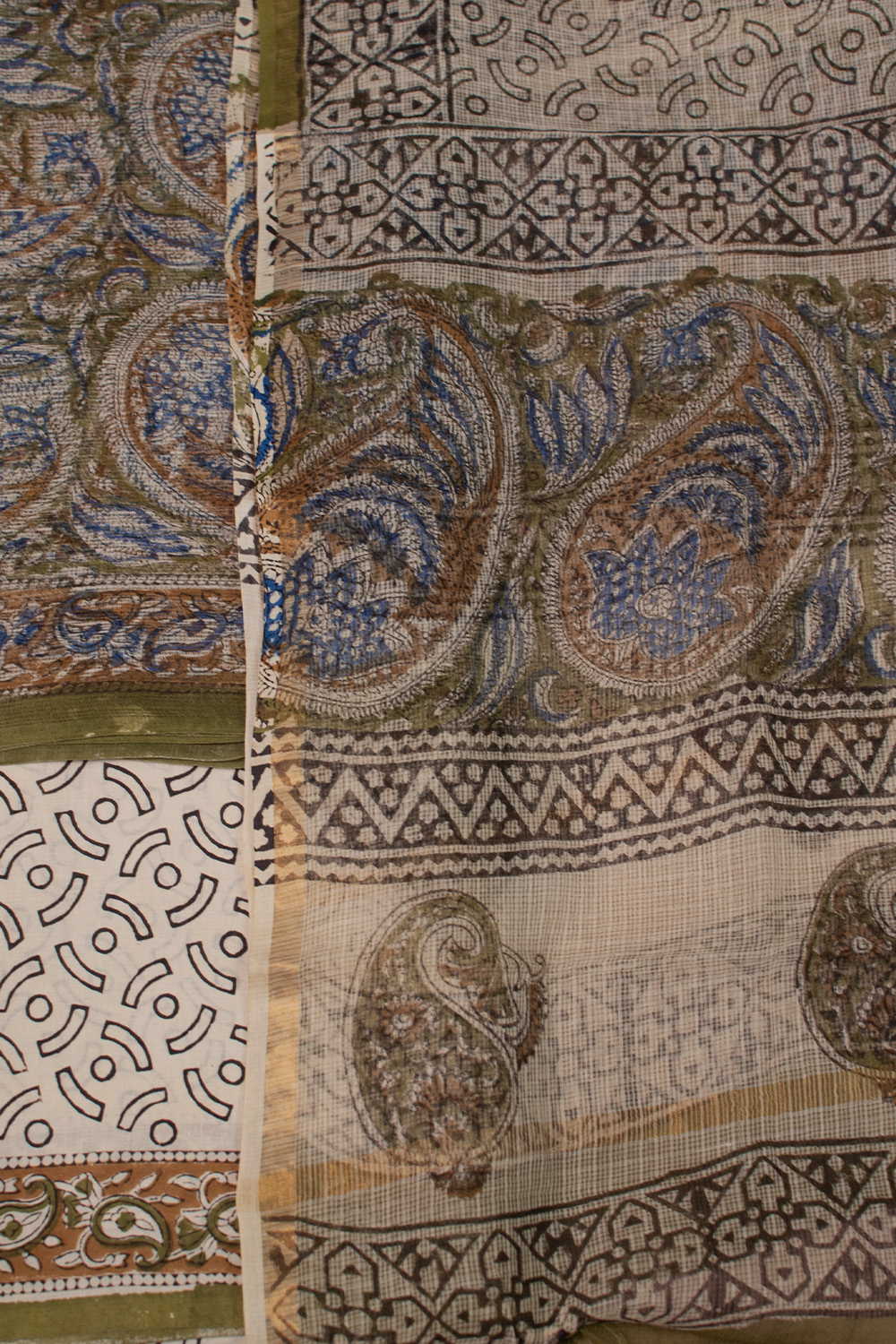 Floral Design Block Printed Kota Cotton Suit - Image 3