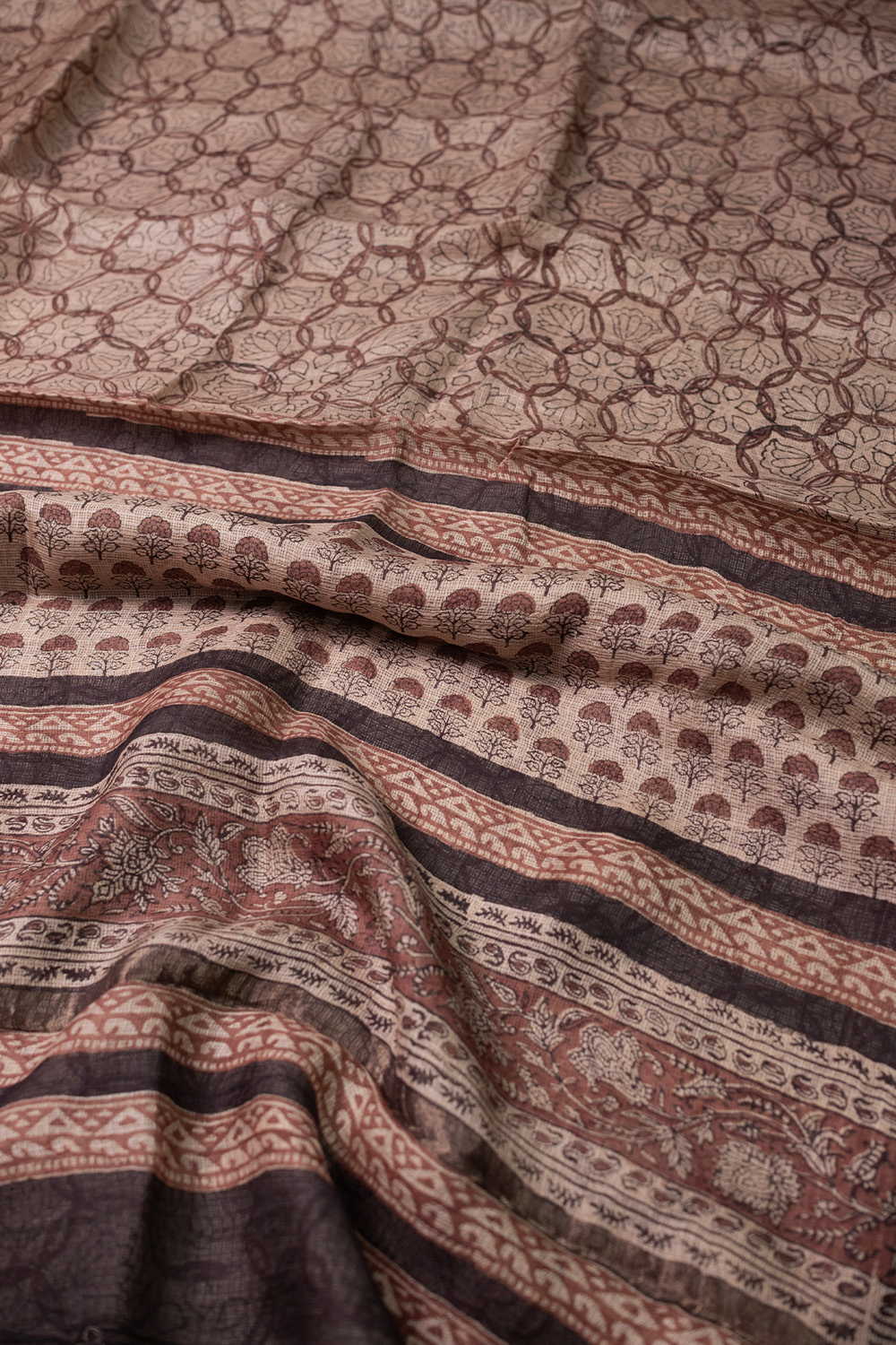Block Printed Kota Silk saree - Image 3