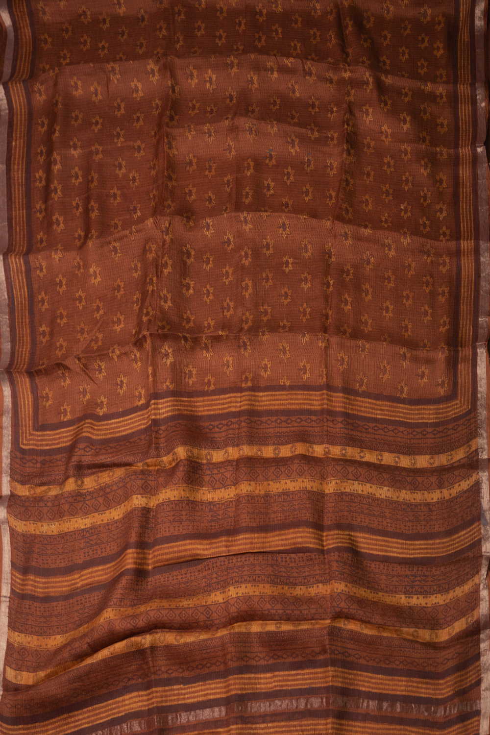Lotus - Butta Block Printed Kota Silk saree - Image 2