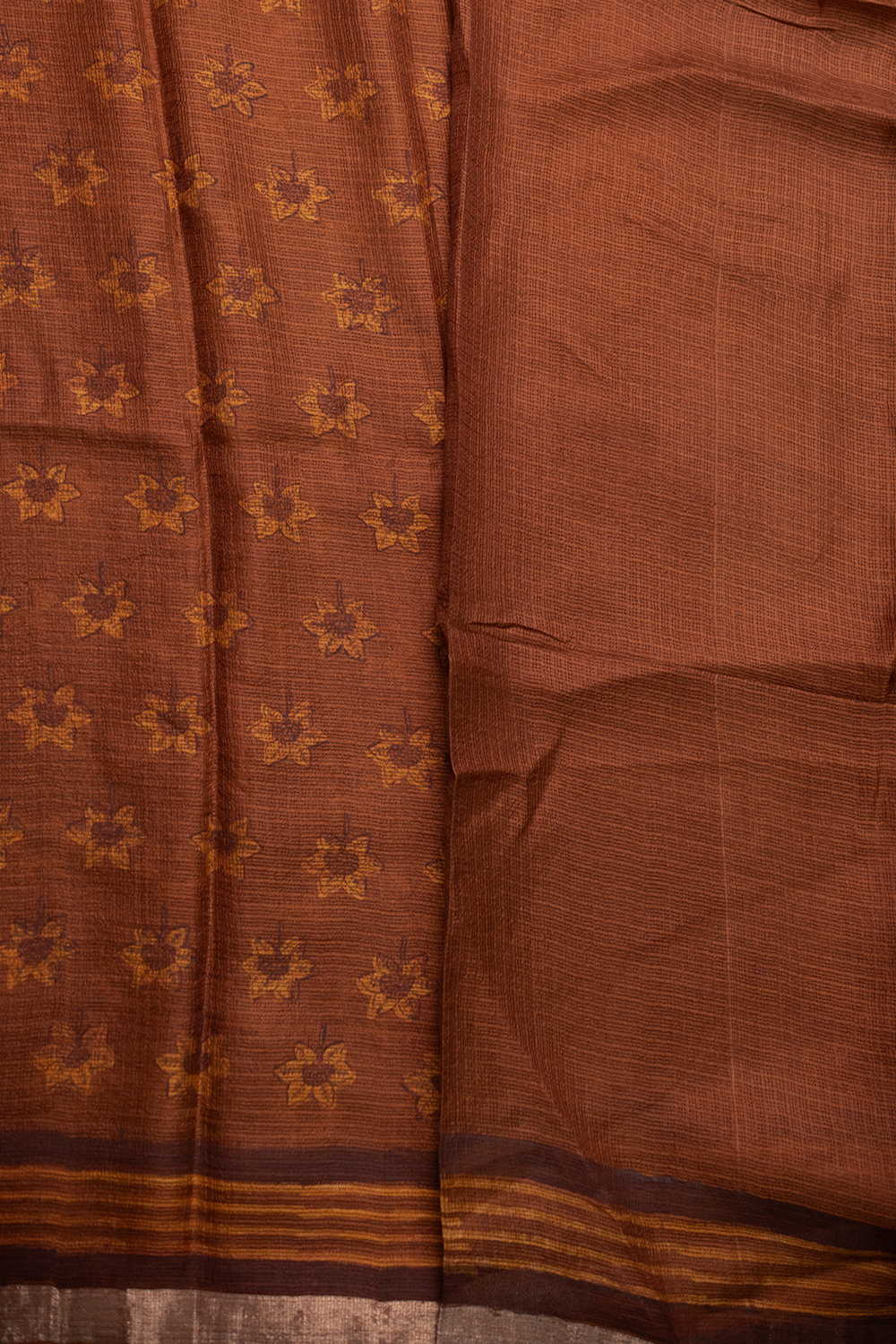 Lotus - Butta Block Printed Kota Silk saree - Image 4