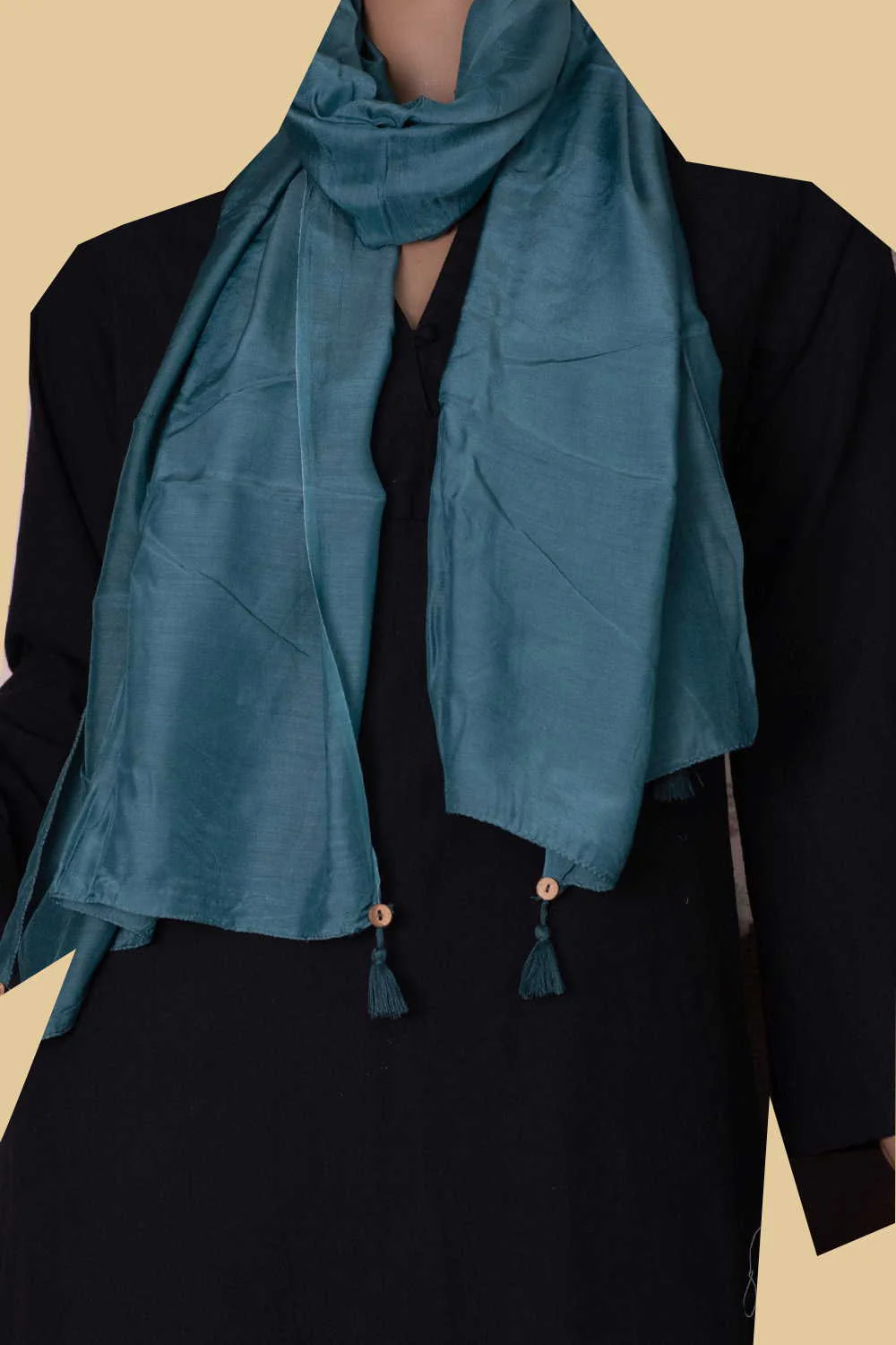 Deep sea Green Modal Silk Stole