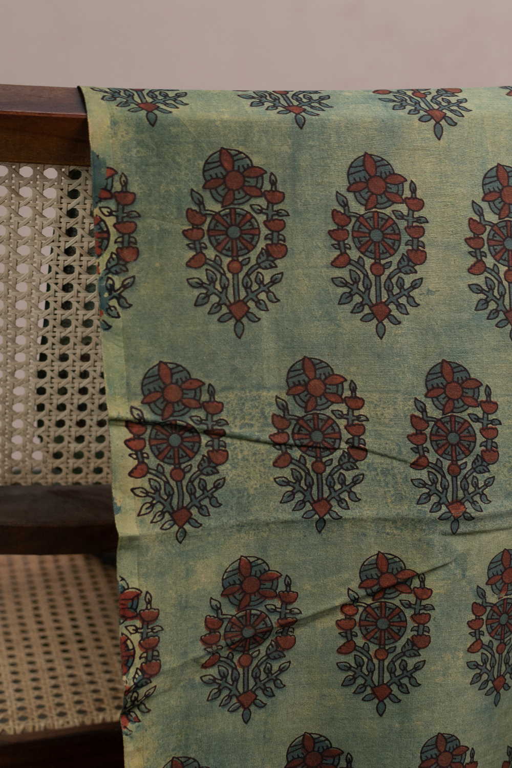 Butta Florets - Green Chanderi Silk Cotton Fabric - 0.5m - Image 2