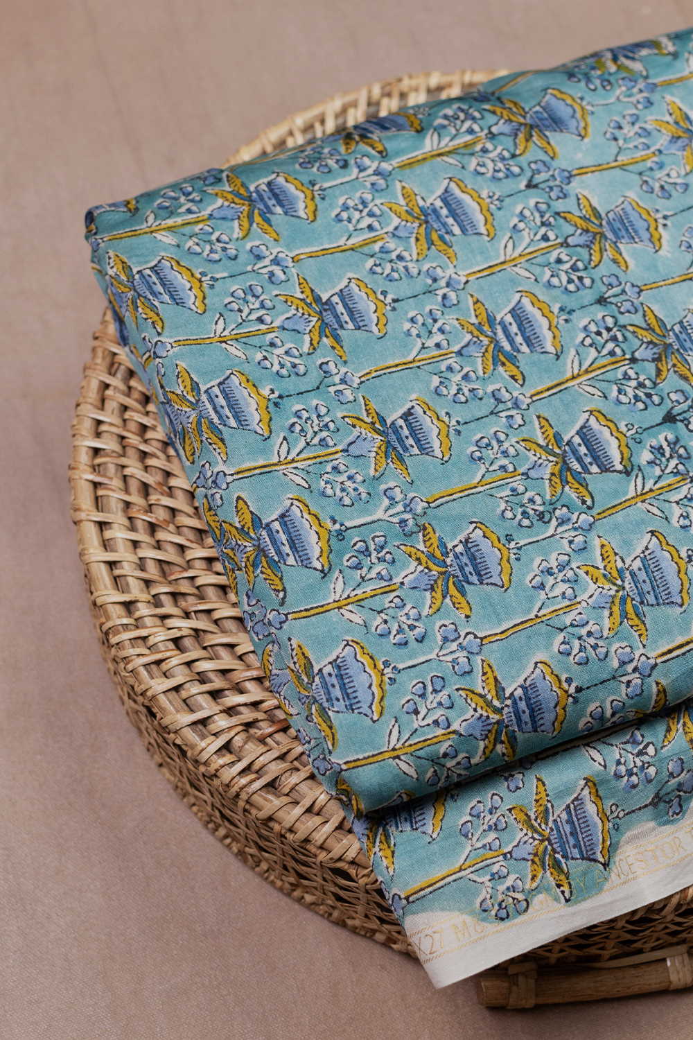 Intricate Design Chanderi Mul Fabric - 0.5m - Image 3
