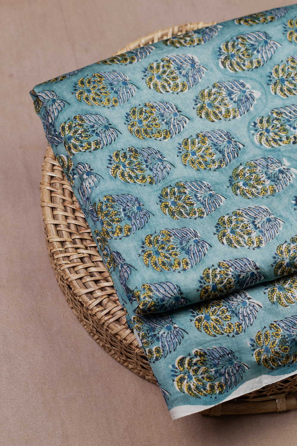 Butta Floral Chanderi Mul Fabric - 0.85m - Image 3