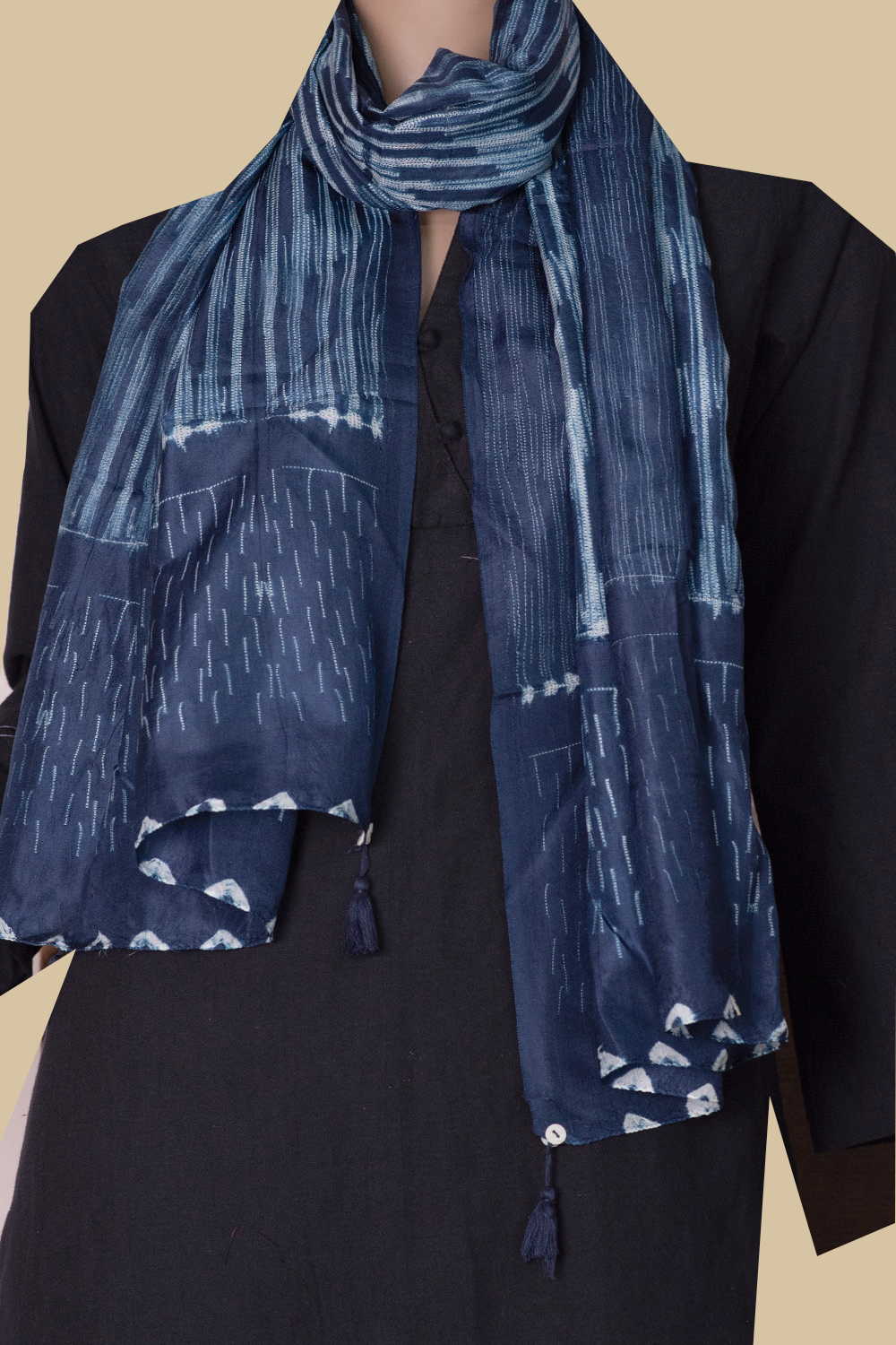 Indigo Mulberry Silk Stole