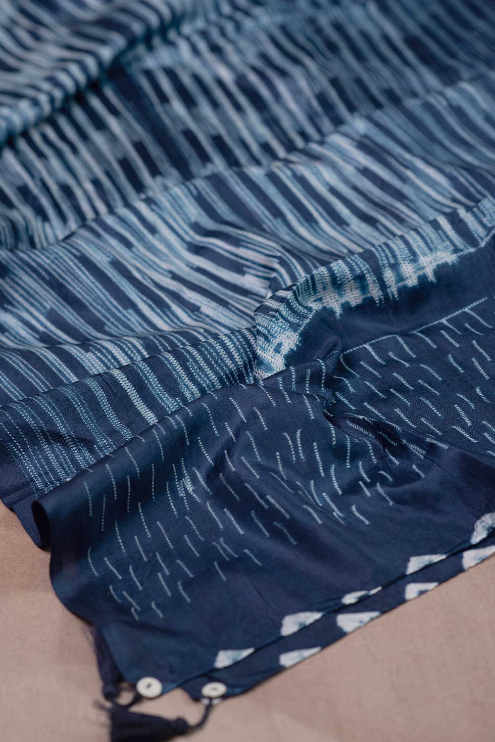 Indigo Mulberry Silk Stole - Image 2