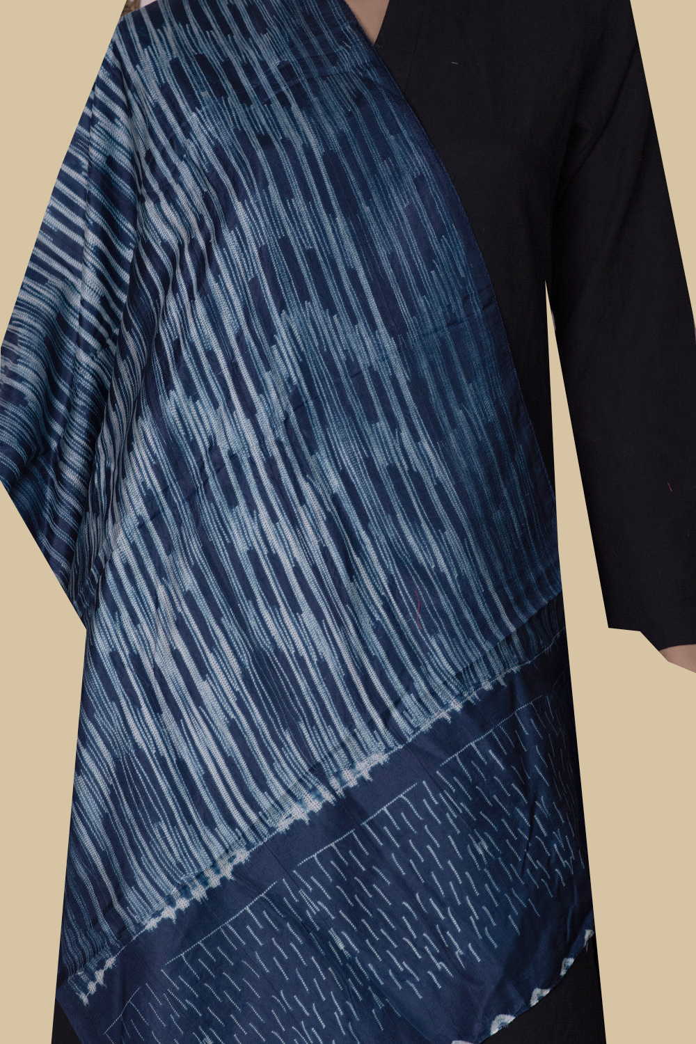 Indigo Mulberry Silk Stole - Image 3
