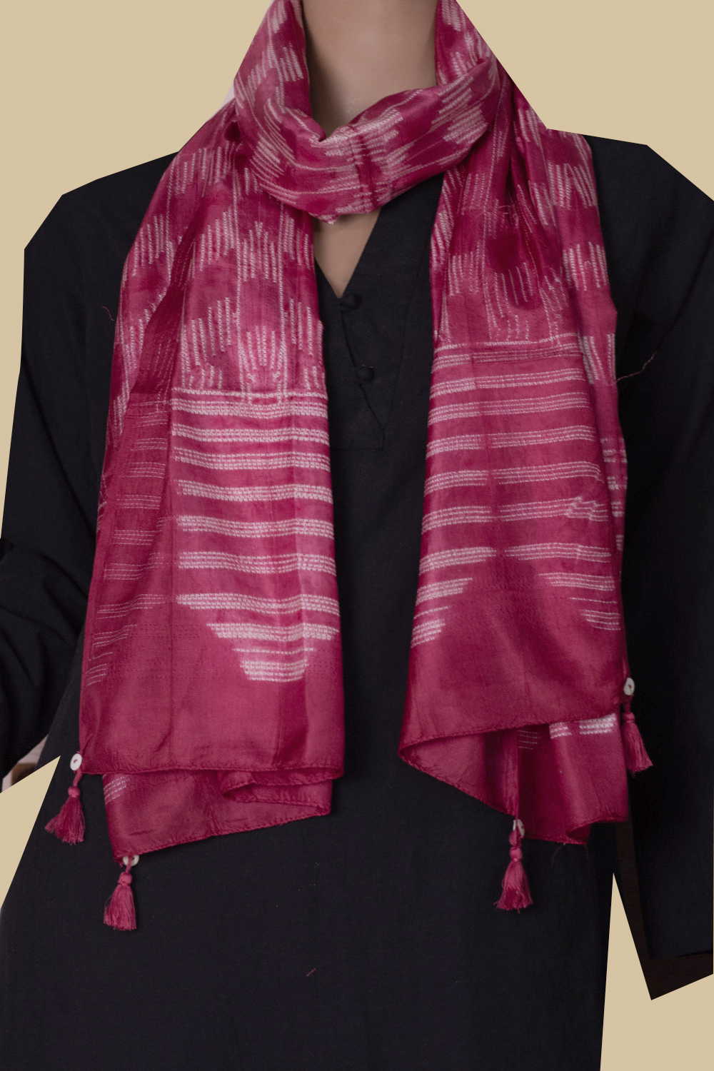 Raspberry Pink Mulberry Silk Stole