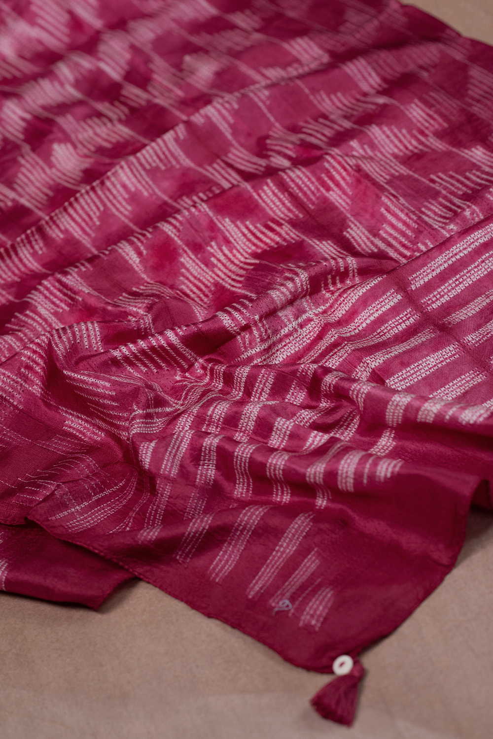 Raspberry Pink Mulberry Silk Stole - Image 3
