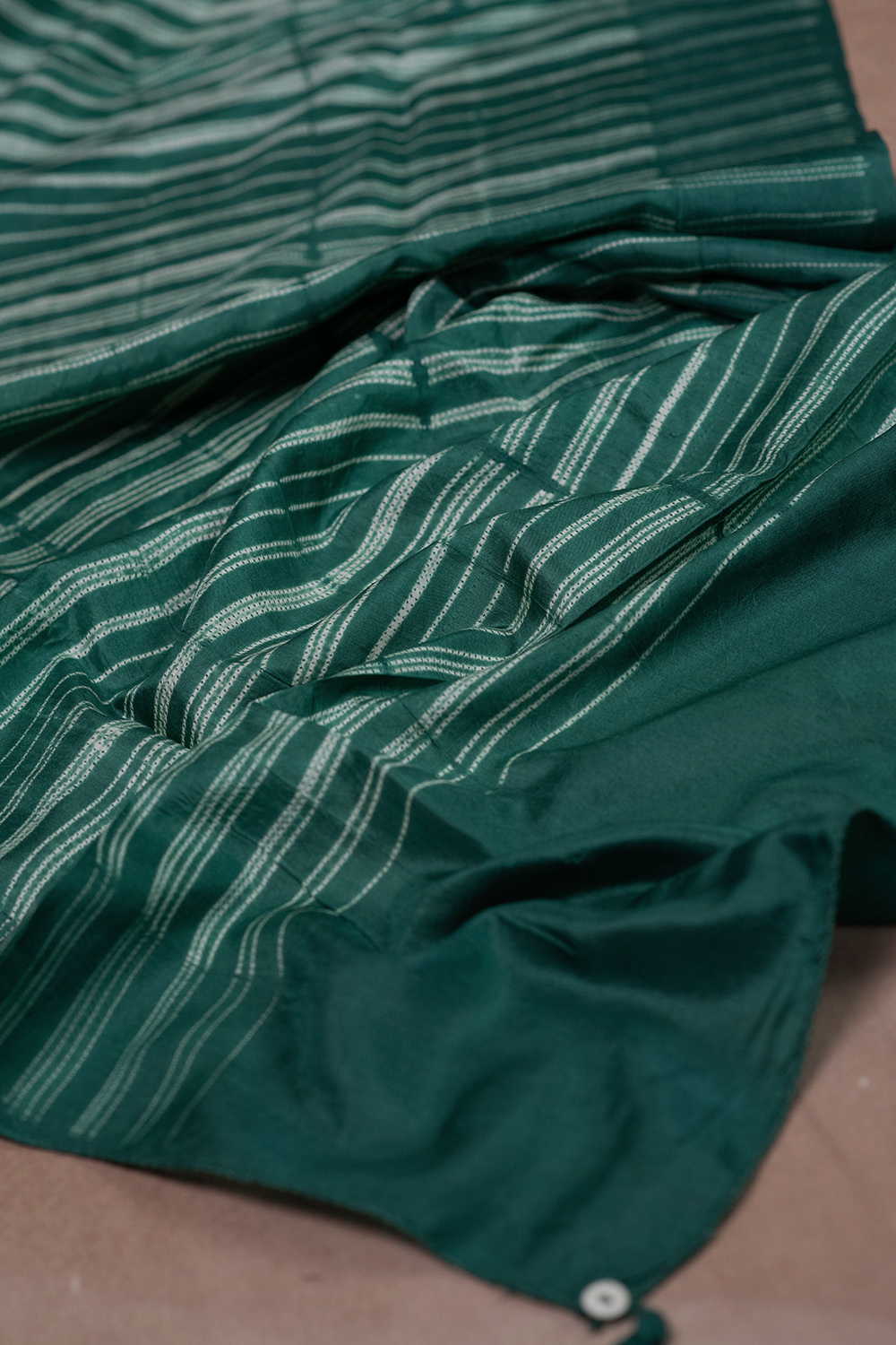 Tropical Green Mulberry Silk Stole - Image 3