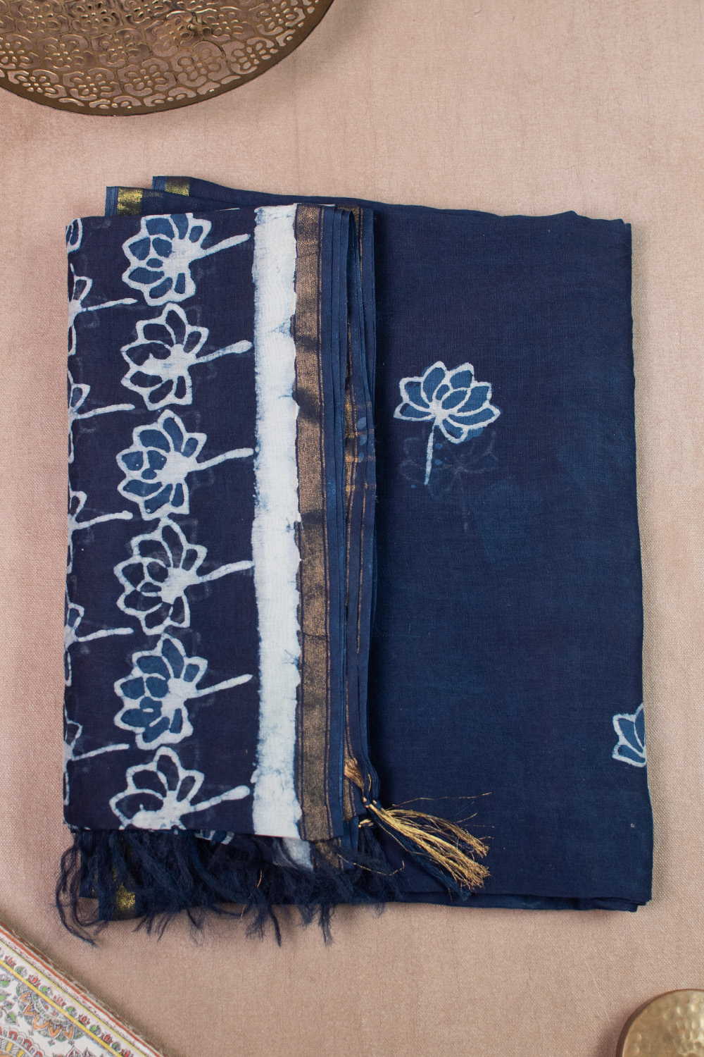 Lotus Butta Chanderi Silk Cotton Top & Dupatta - Image 2