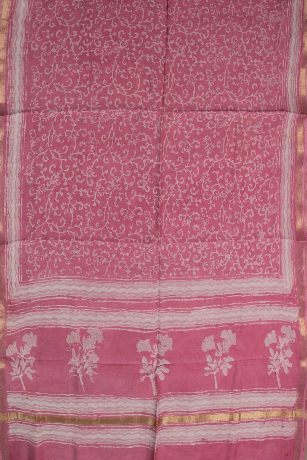 Taffy Pink Chanderi Silk Cotton Top & Dupatta - Image 3